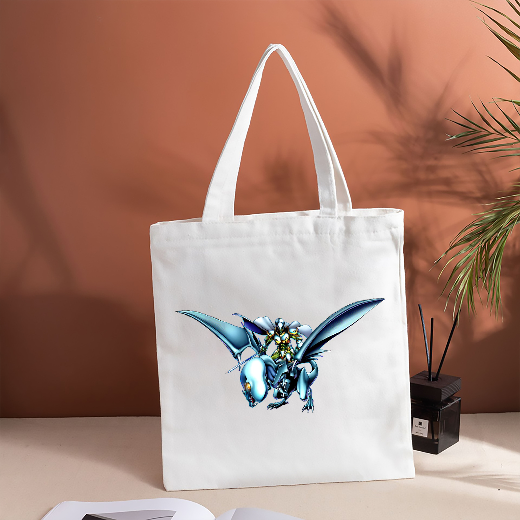 遊☆戯☆王 Yu-Gi-Oh! 縦型キャンバス生地手提げバッグ　トートバッグ