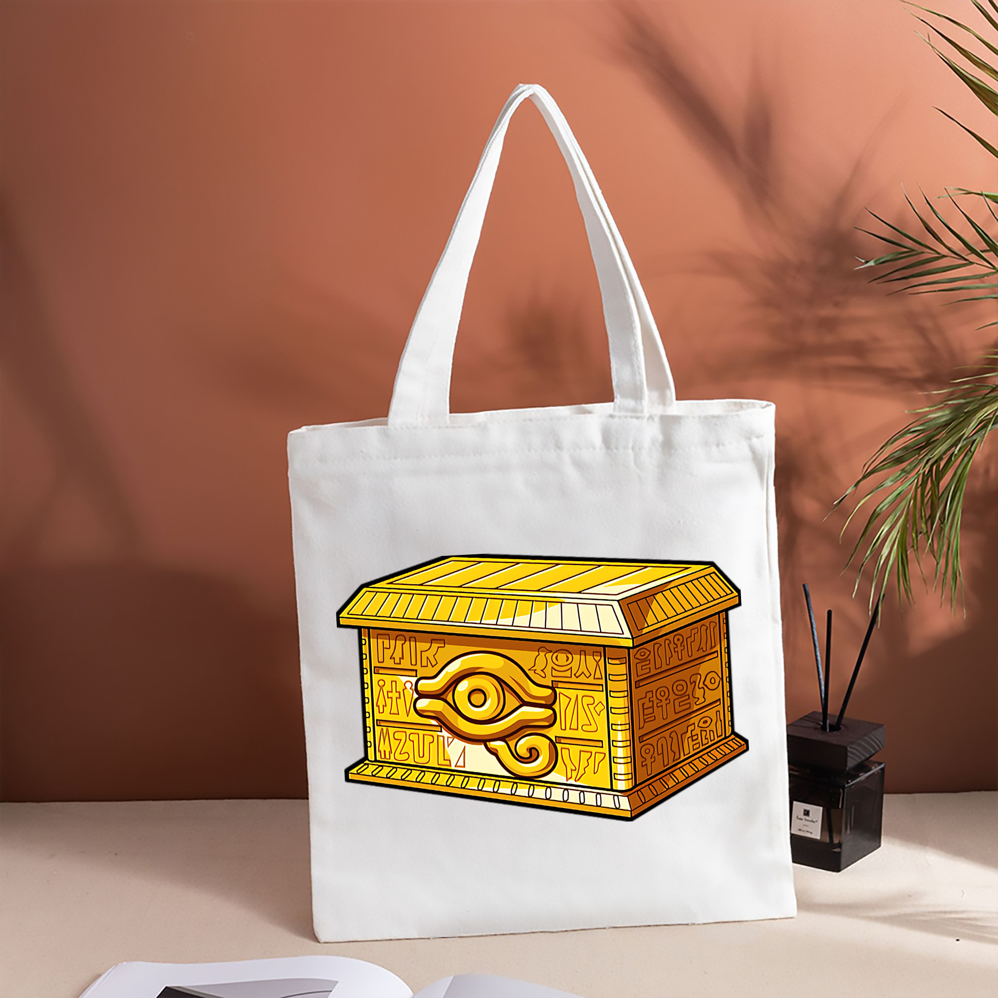 遊☆戯☆王 Yu-Gi-Oh! 縦型キャンバス生地手提げバッグ　トートバッグ