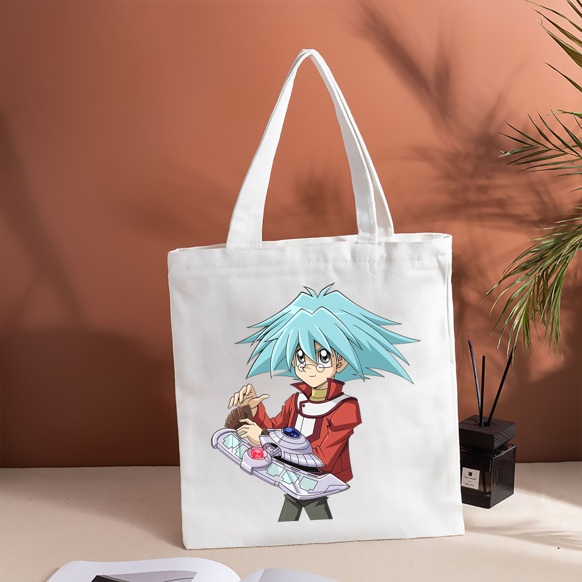 遊☆戯☆王 Yu-Gi-Oh! 縦型キャンバス生地手提げバッグ　トートバッグ