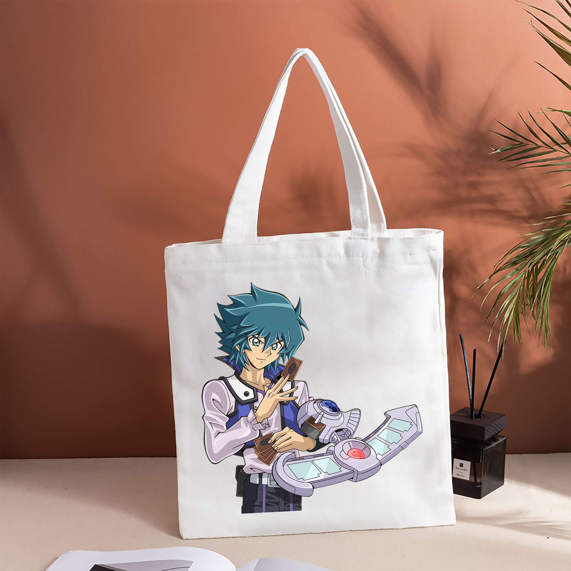 遊☆戯☆王 Yu-Gi-Oh! 縦型キャンバス生地手提げバッグ　トートバッグ