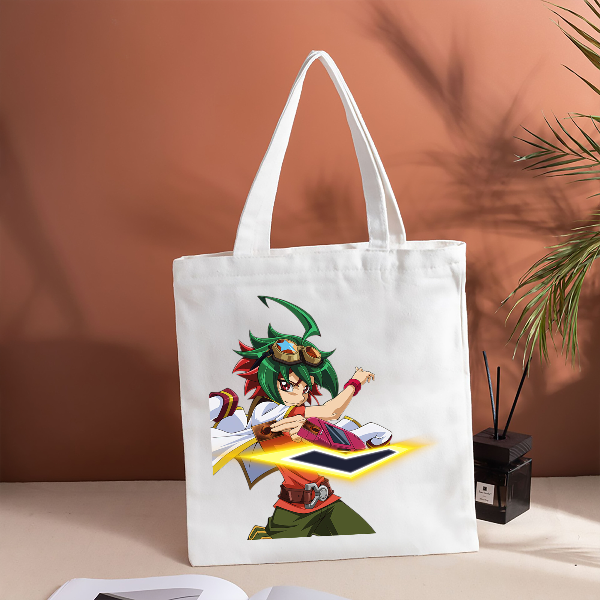 遊☆戯☆王 Yu-Gi-Oh! 縦型キャンバス生地手提げバッグ　トートバッグ