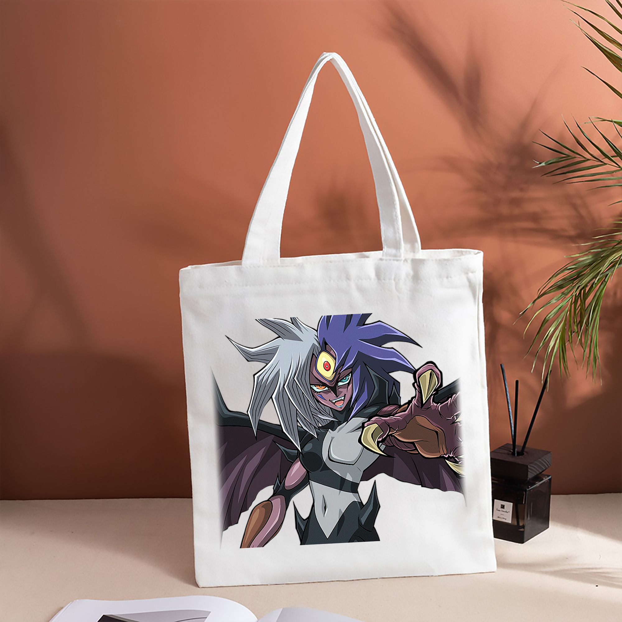 遊☆戯☆王 Yu-Gi-Oh! 縦型キャンバス生地手提げバッグ　トートバッグ
