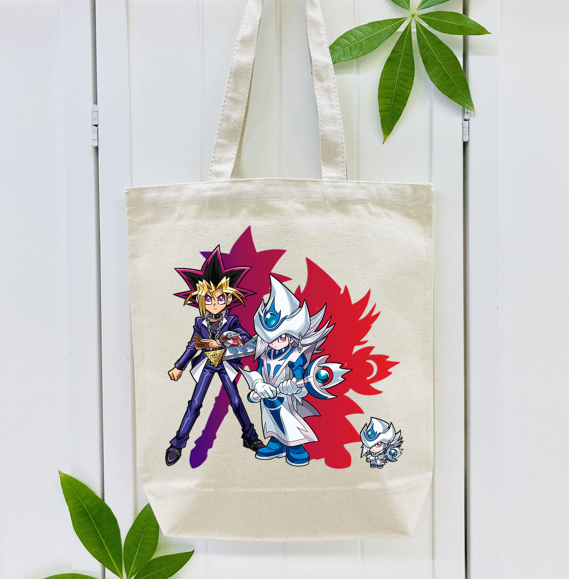 遊☆戯☆王 Yu-Gi-Oh! 縦型キャンバス生地手提げバッグ　トートバッグ