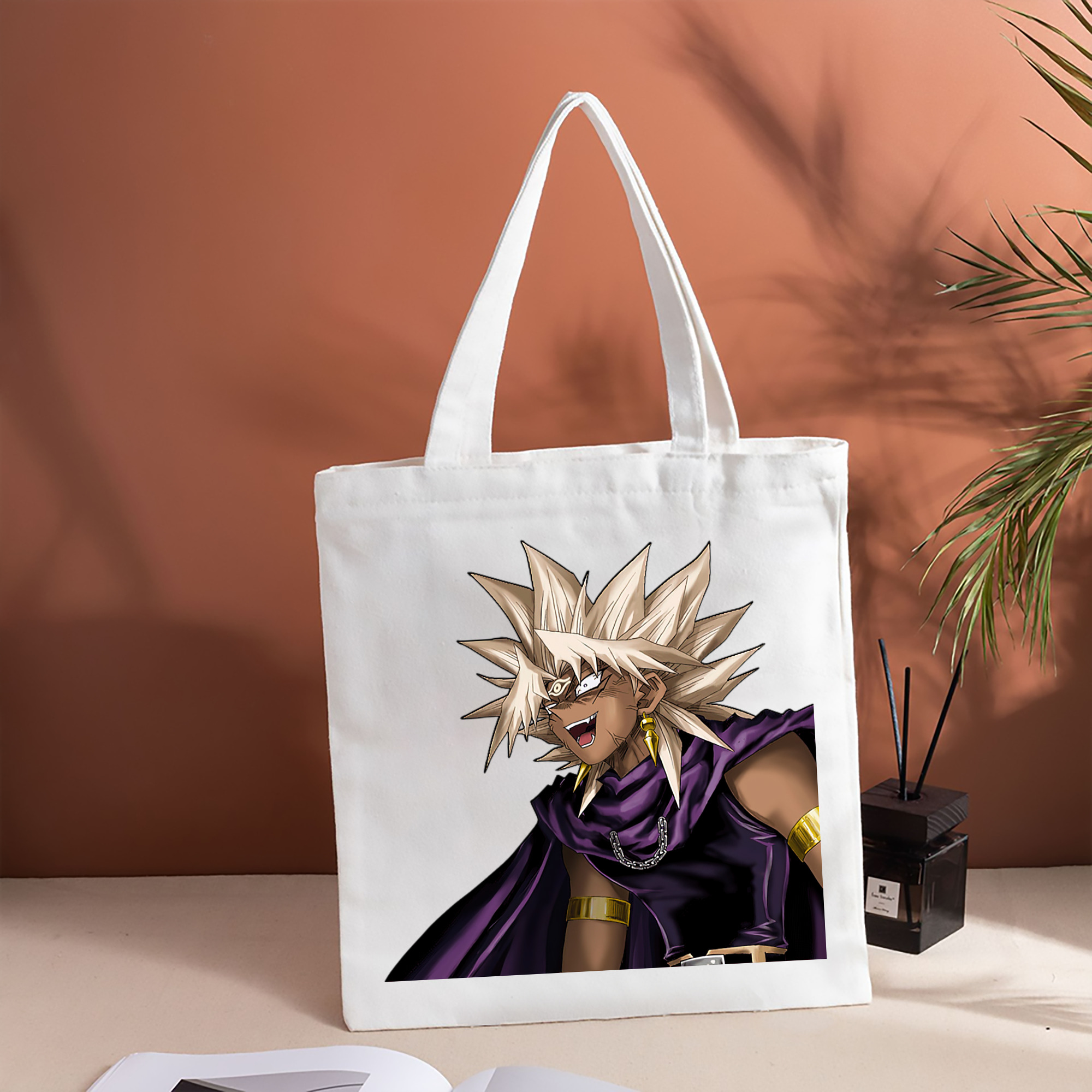 遊☆戯☆王 Yu-Gi-Oh! 縦型キャンバス生地手提げバッグ　トートバッグ