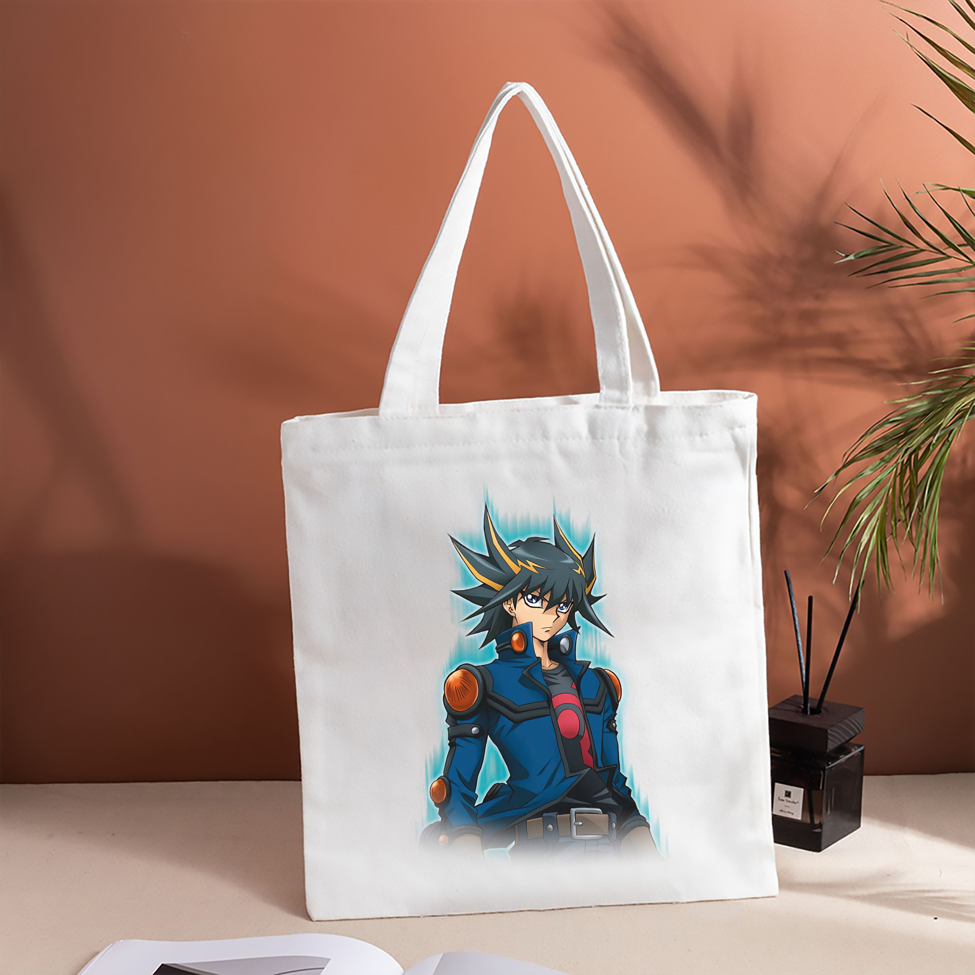 遊☆戯☆王 Yu-Gi-Oh! 縦型キャンバス生地手提げバッグ　トートバッグ