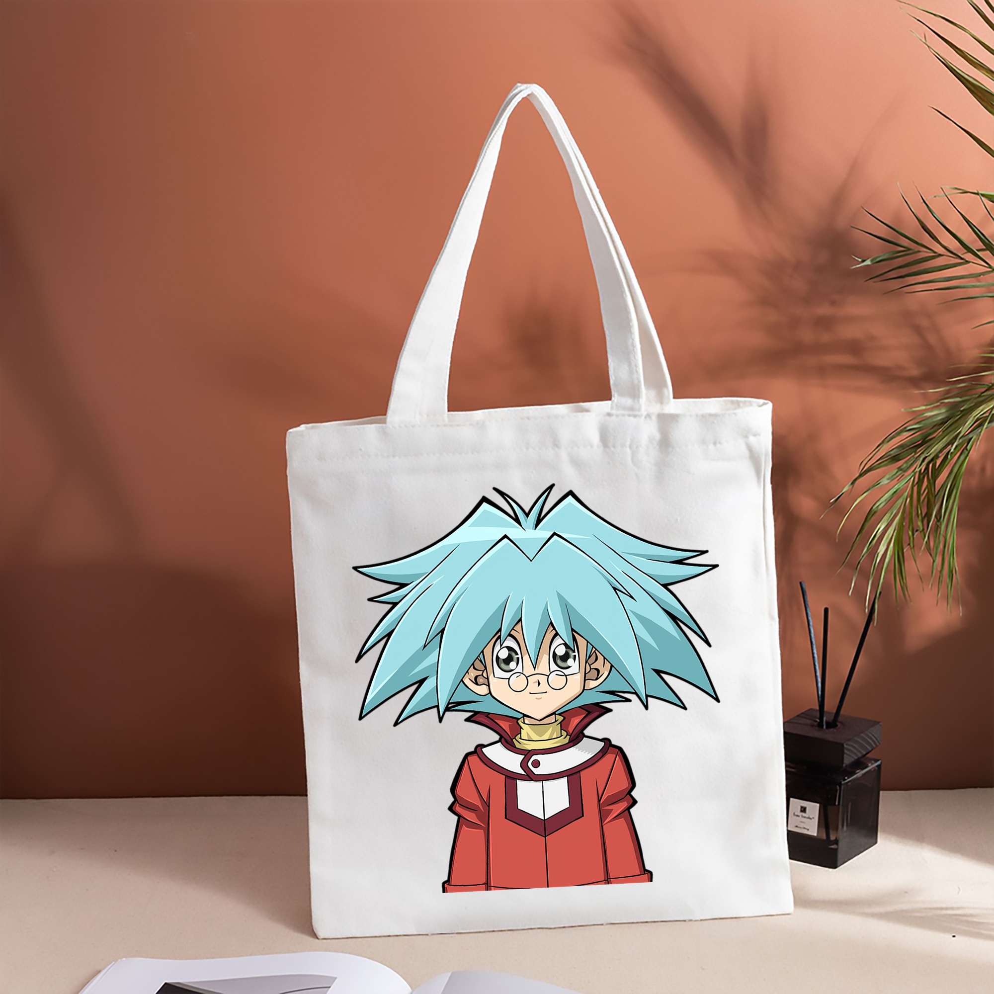 遊☆戯☆王 Yu-Gi-Oh! 縦型キャンバス生地手提げバッグ　トートバッグ