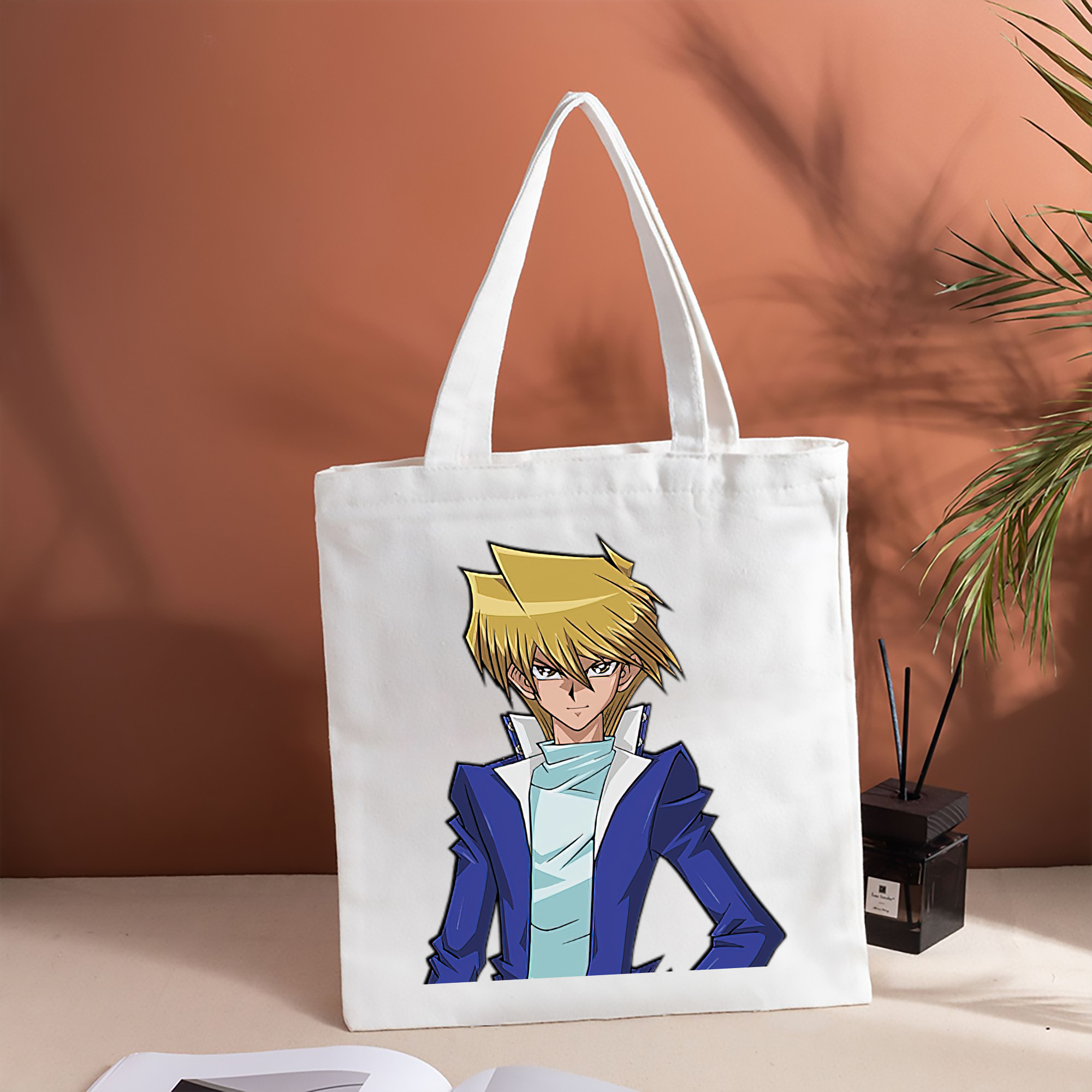 遊☆戯☆王 Yu-Gi-Oh! 縦型キャンバス生地手提げバッグ　トートバッグ