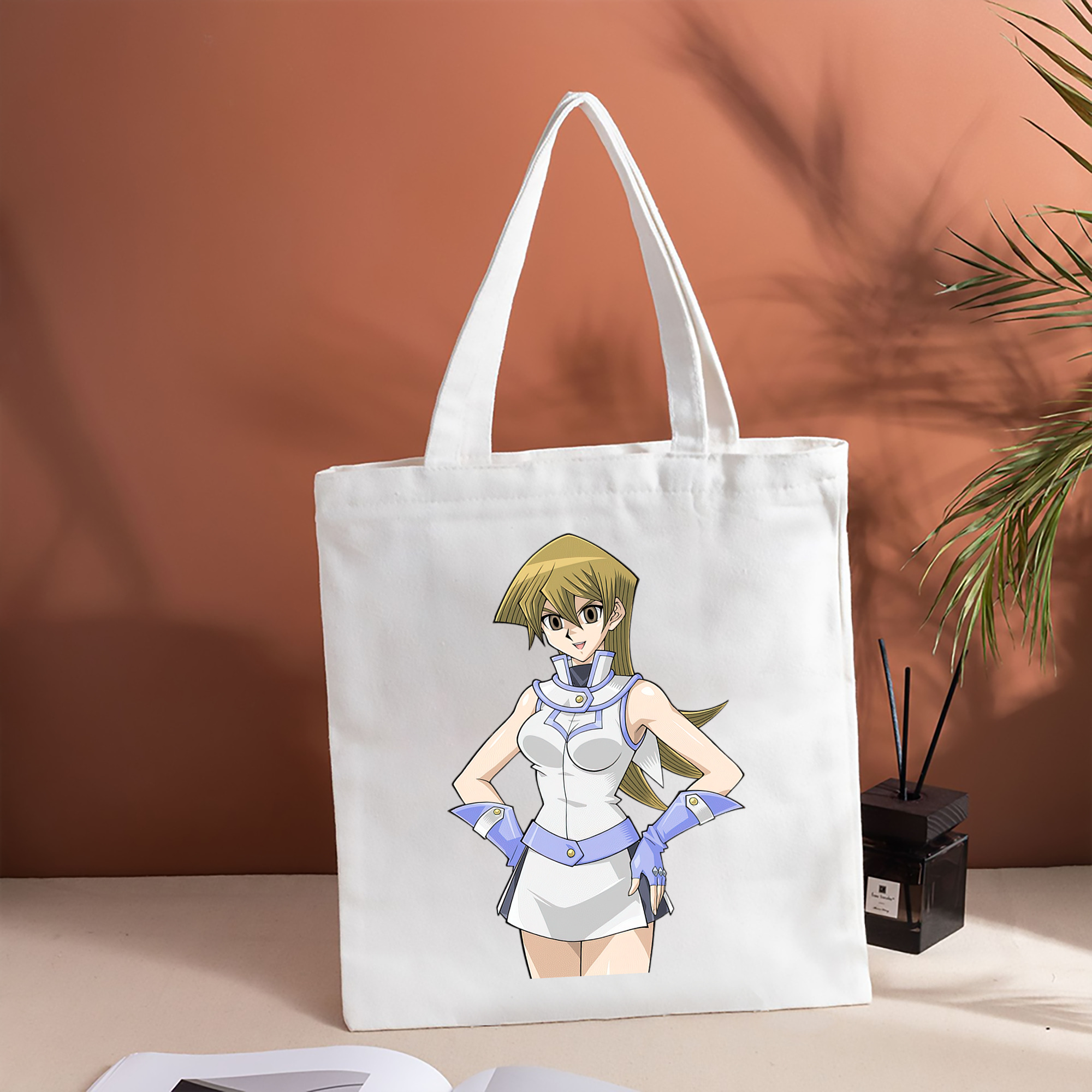 遊☆戯☆王 Yu-Gi-Oh! 縦型キャンバス生地手提げバッグ　トートバッグ