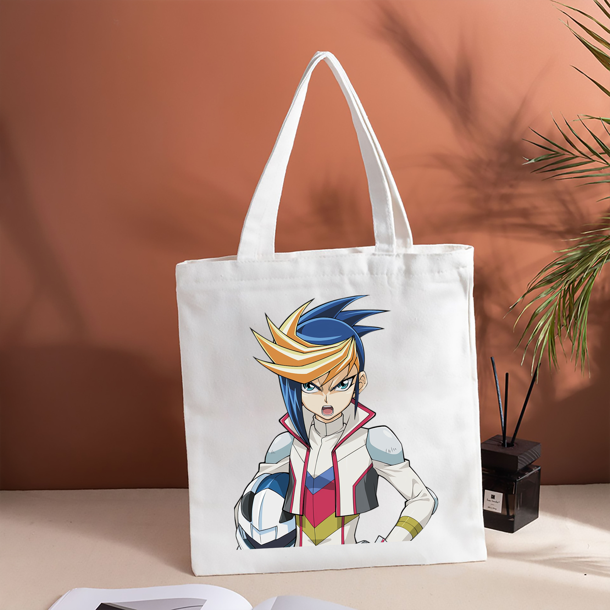 遊☆戯☆王 Yu-Gi-Oh! 縦型キャンバス生地手提げバッグ　トートバッグ