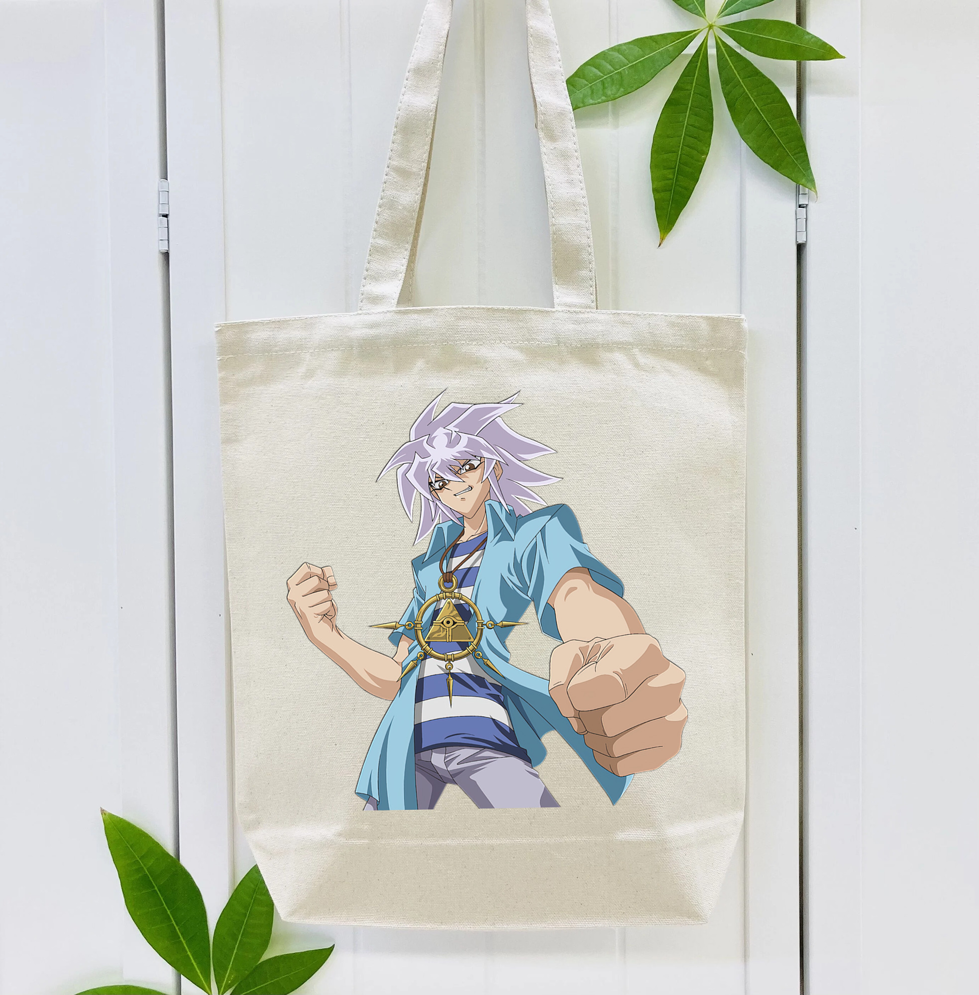 遊☆戯☆王 Yu-Gi-Oh! 縦型キャンバス生地手提げバッグ　トートバッグ