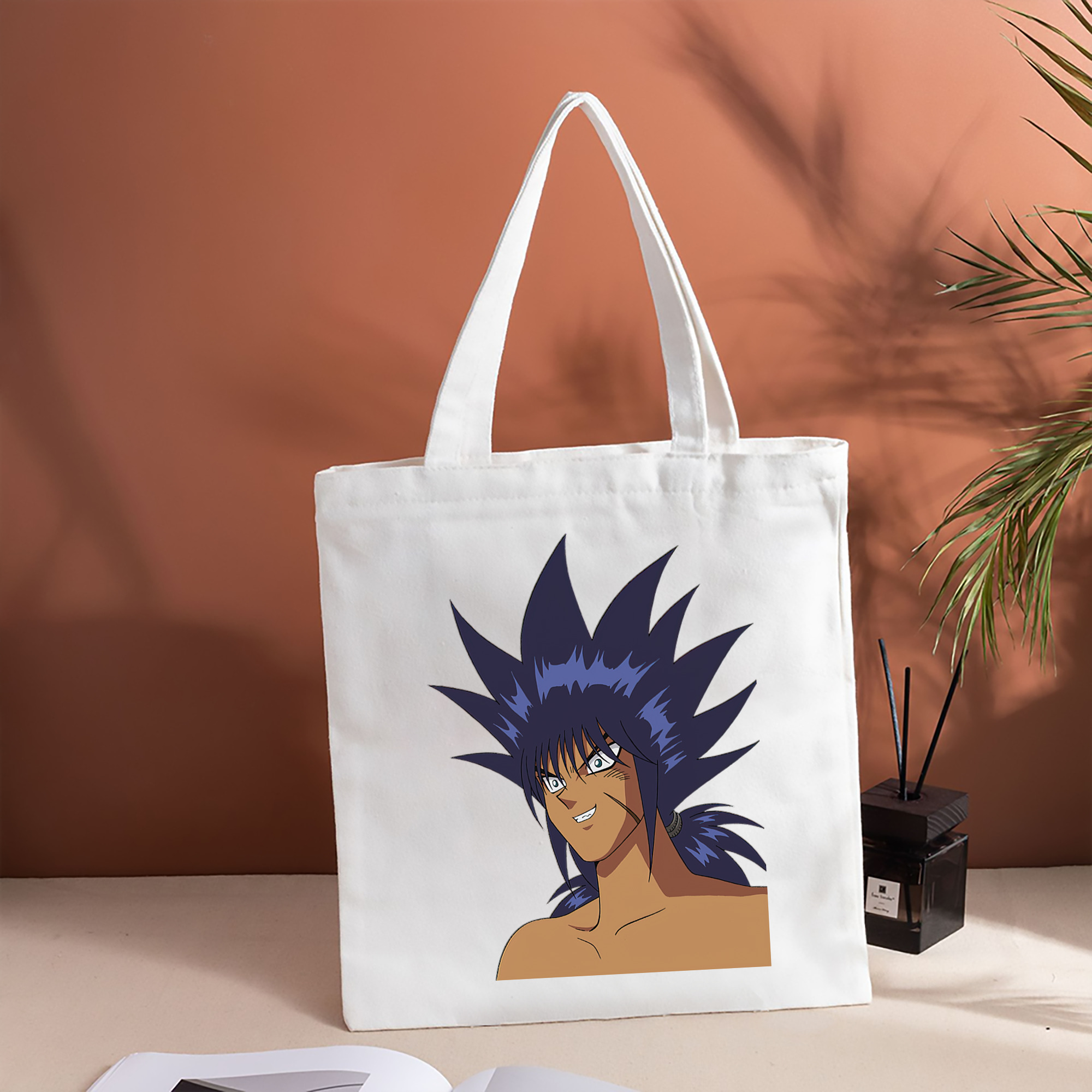 遊☆戯☆王 Yu-Gi-Oh! 縦型キャンバス生地手提げバッグ　トートバッグ
