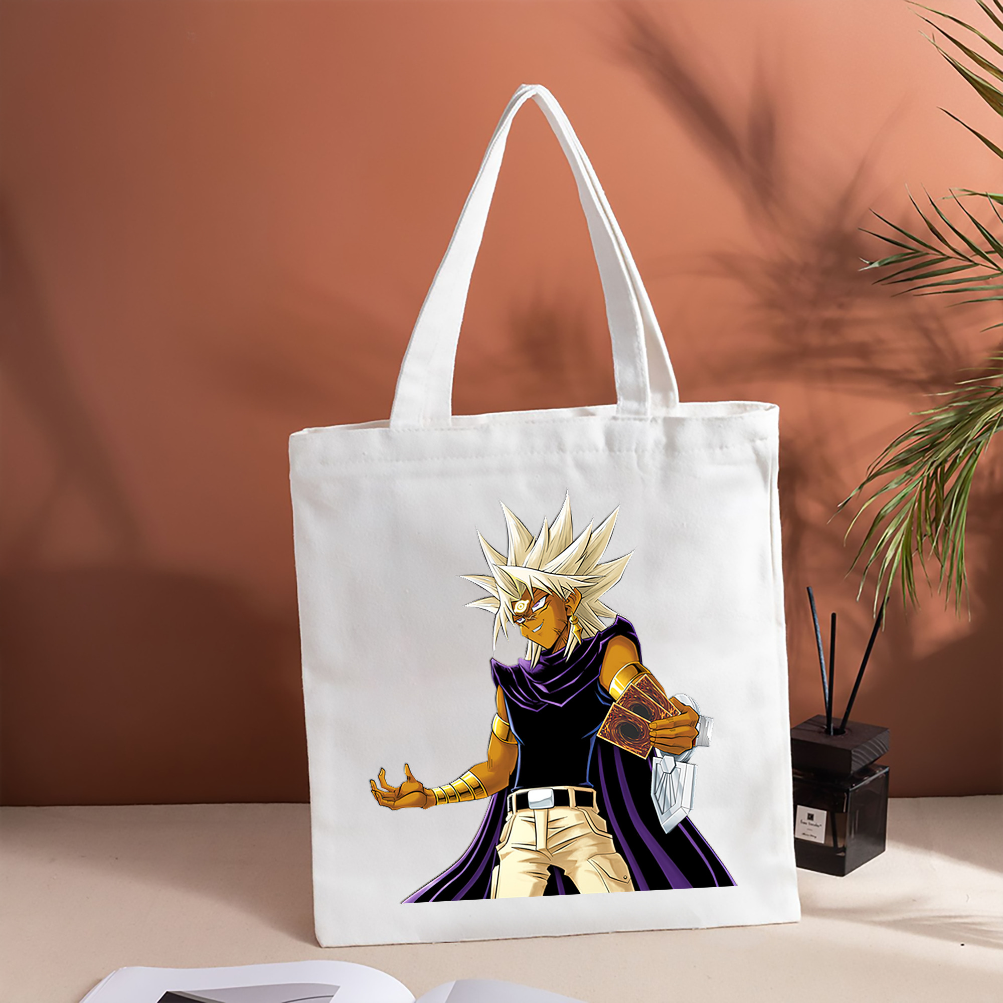 遊☆戯☆王 Yu-Gi-Oh! 縦型キャンバス生地手提げバッグ　トートバッグ