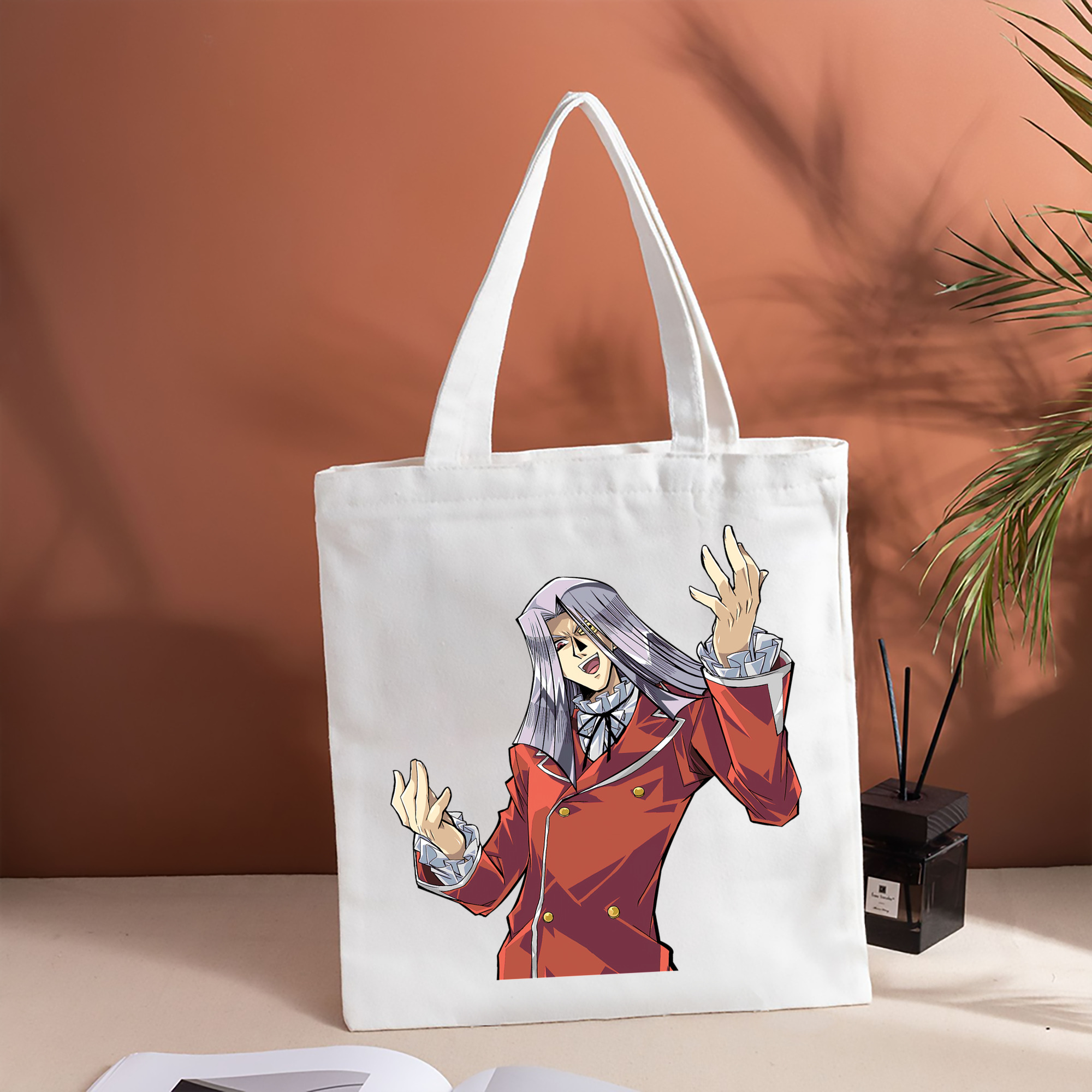 遊☆戯☆王 Yu-Gi-Oh! 縦型キャンバス生地手提げバッグ　トートバッグ