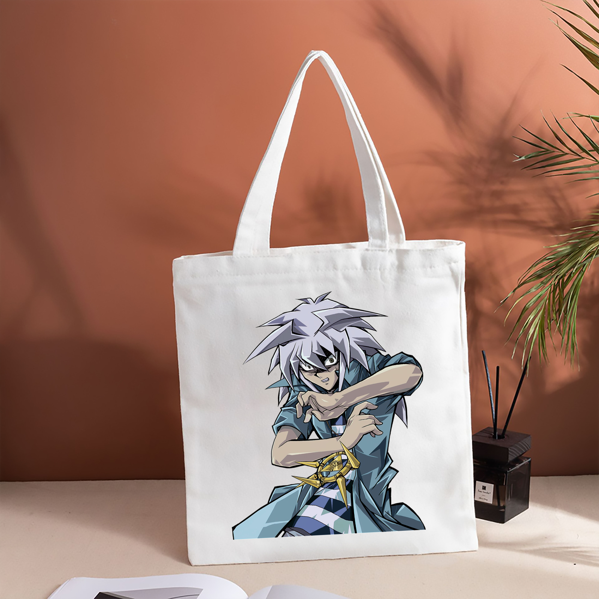 遊☆戯☆王 Yu-Gi-Oh! 縦型キャンバス生地手提げバッグ　トートバッグ