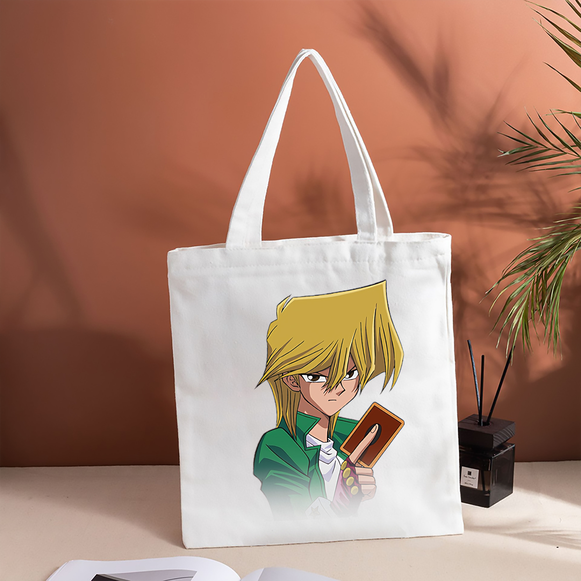 遊☆戯☆王 Yu-Gi-Oh! 縦型キャンバス生地手提げバッグ　トートバッグ