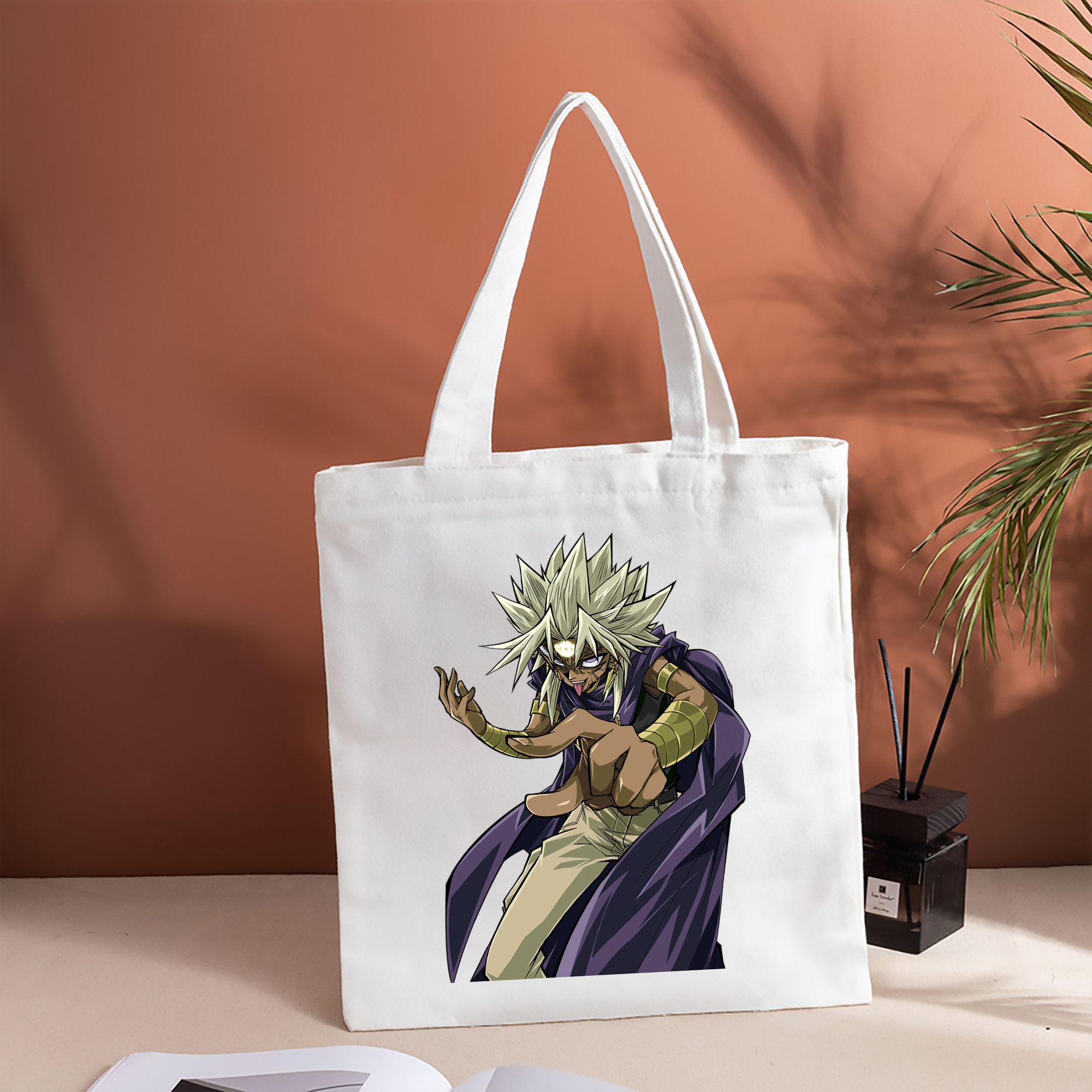 遊☆戯☆王 Yu-Gi-Oh! 縦型キャンバス生地手提げバッグ　トートバッグ