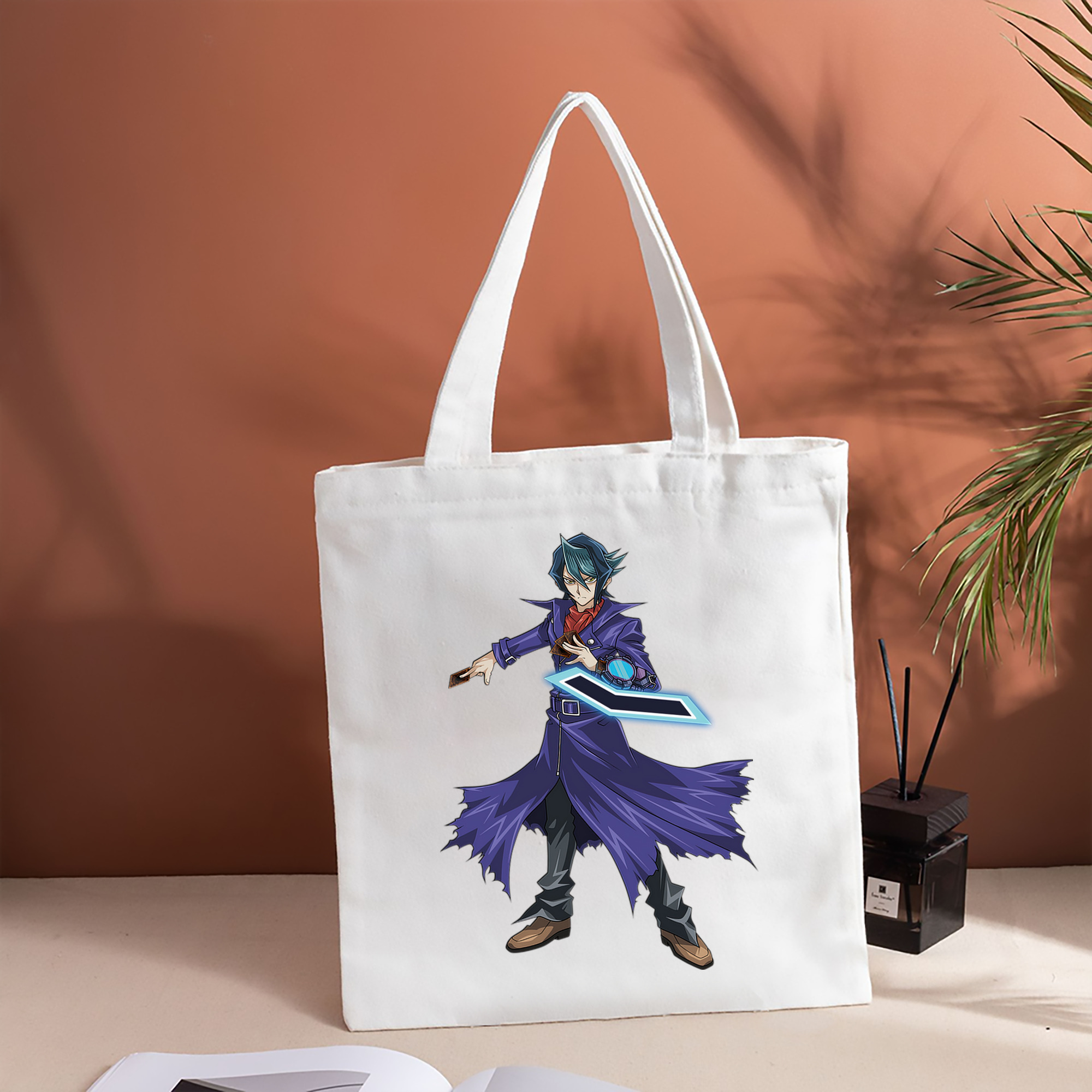遊☆戯☆王 Yu-Gi-Oh! 縦型キャンバス生地手提げバッグ　トートバッグ