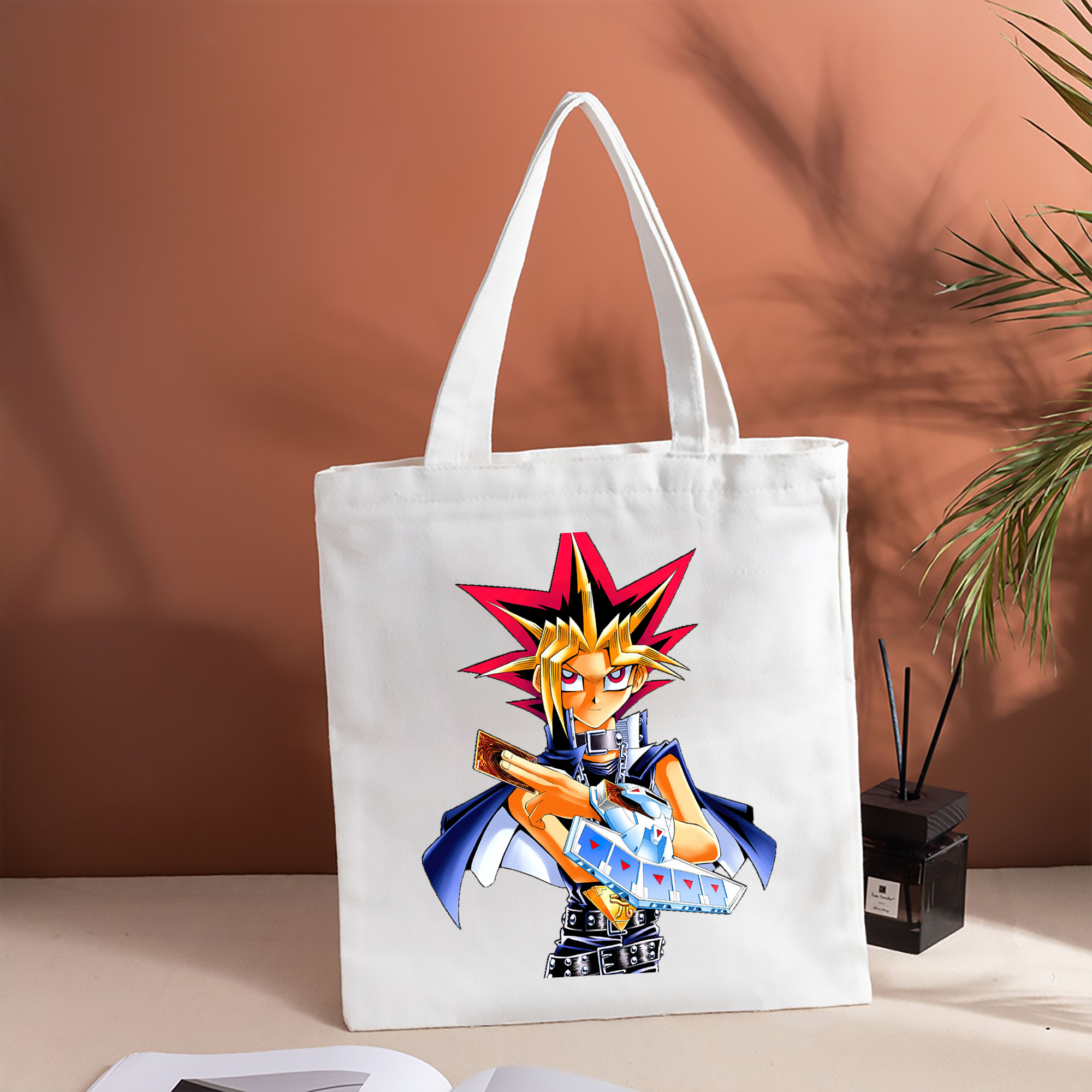 遊☆戯☆王 Yu-Gi-Oh! 縦型キャンバス生地手提げバッグ　トートバッグ