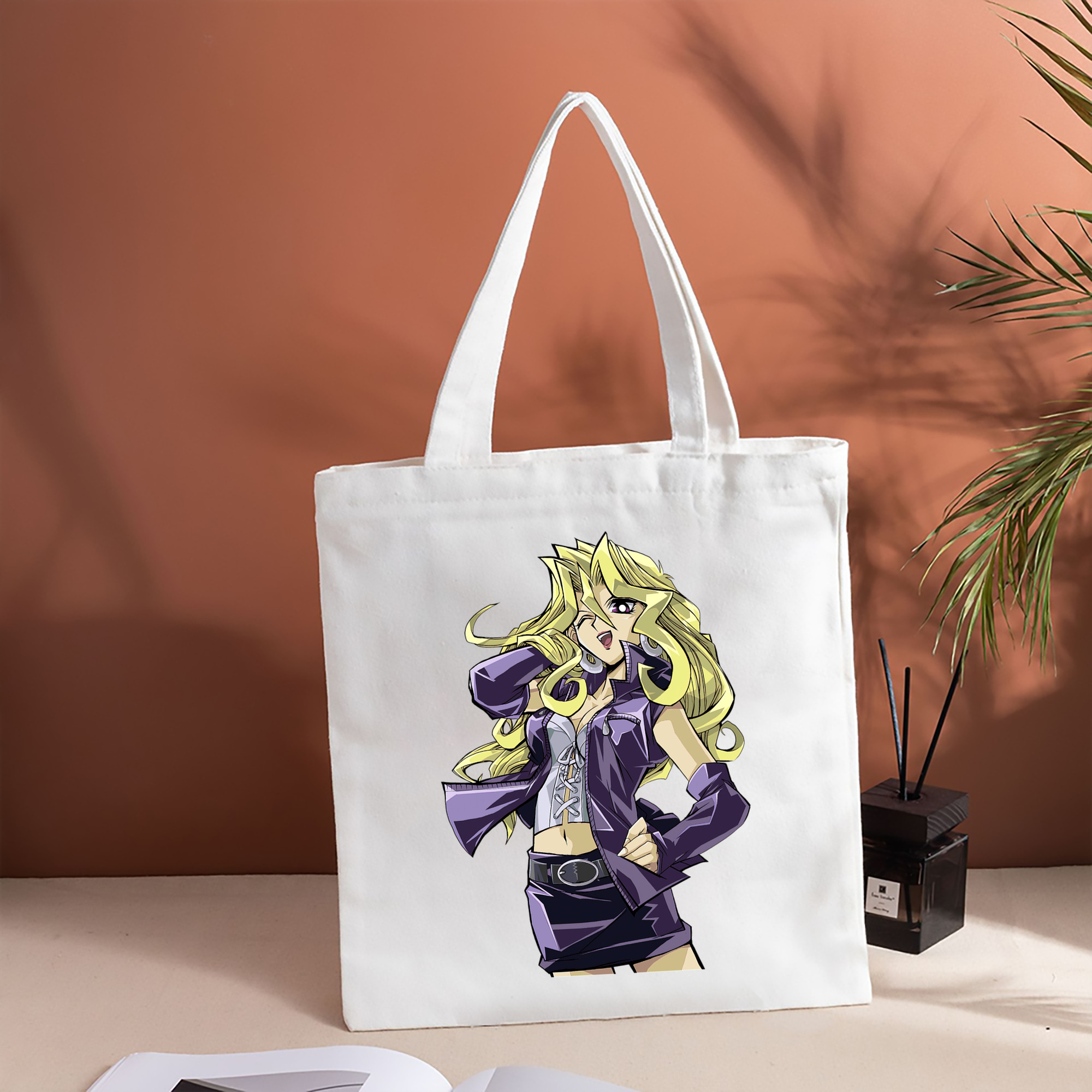 遊☆戯☆王 Yu-Gi-Oh! 縦型キャンバス生地手提げバッグ　トートバッグ