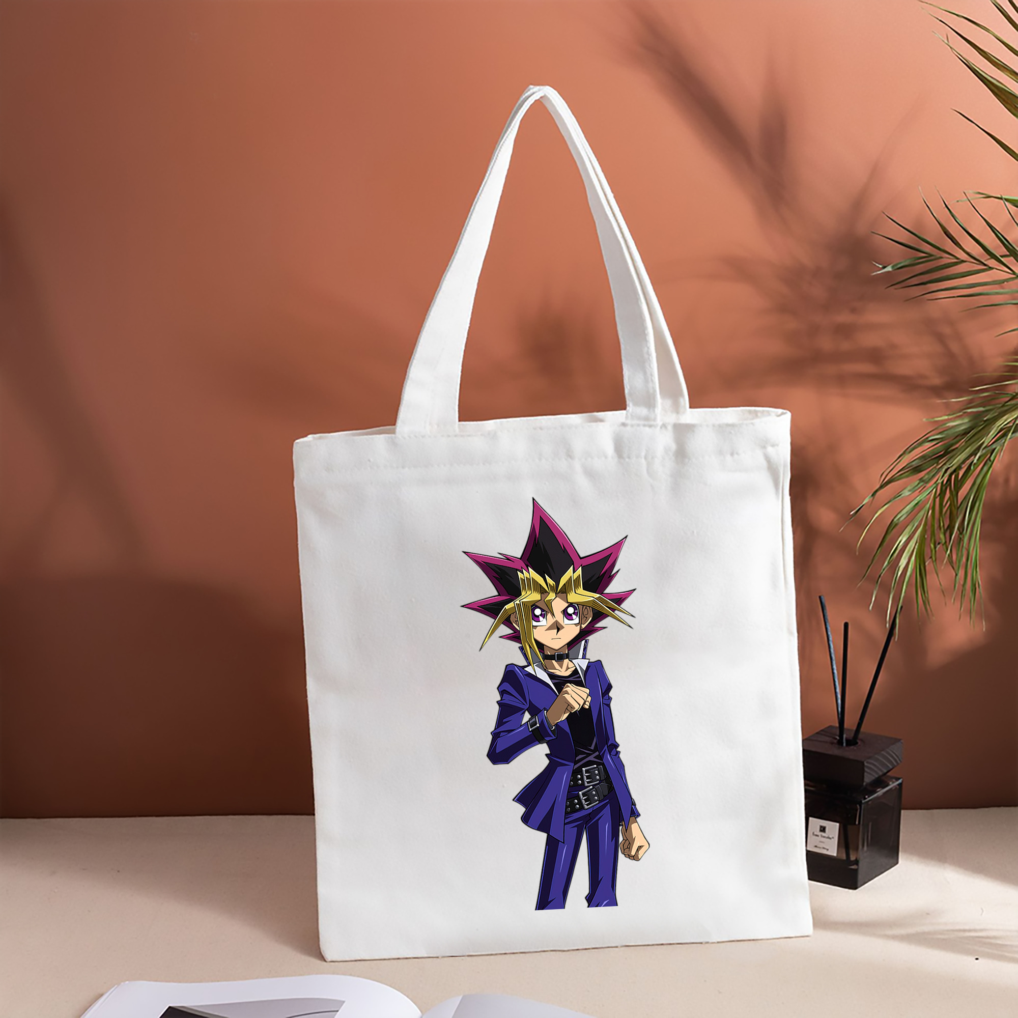 遊☆戯☆王 Yu-Gi-Oh! 縦型キャンバス生地手提げバッグ　トートバッグ