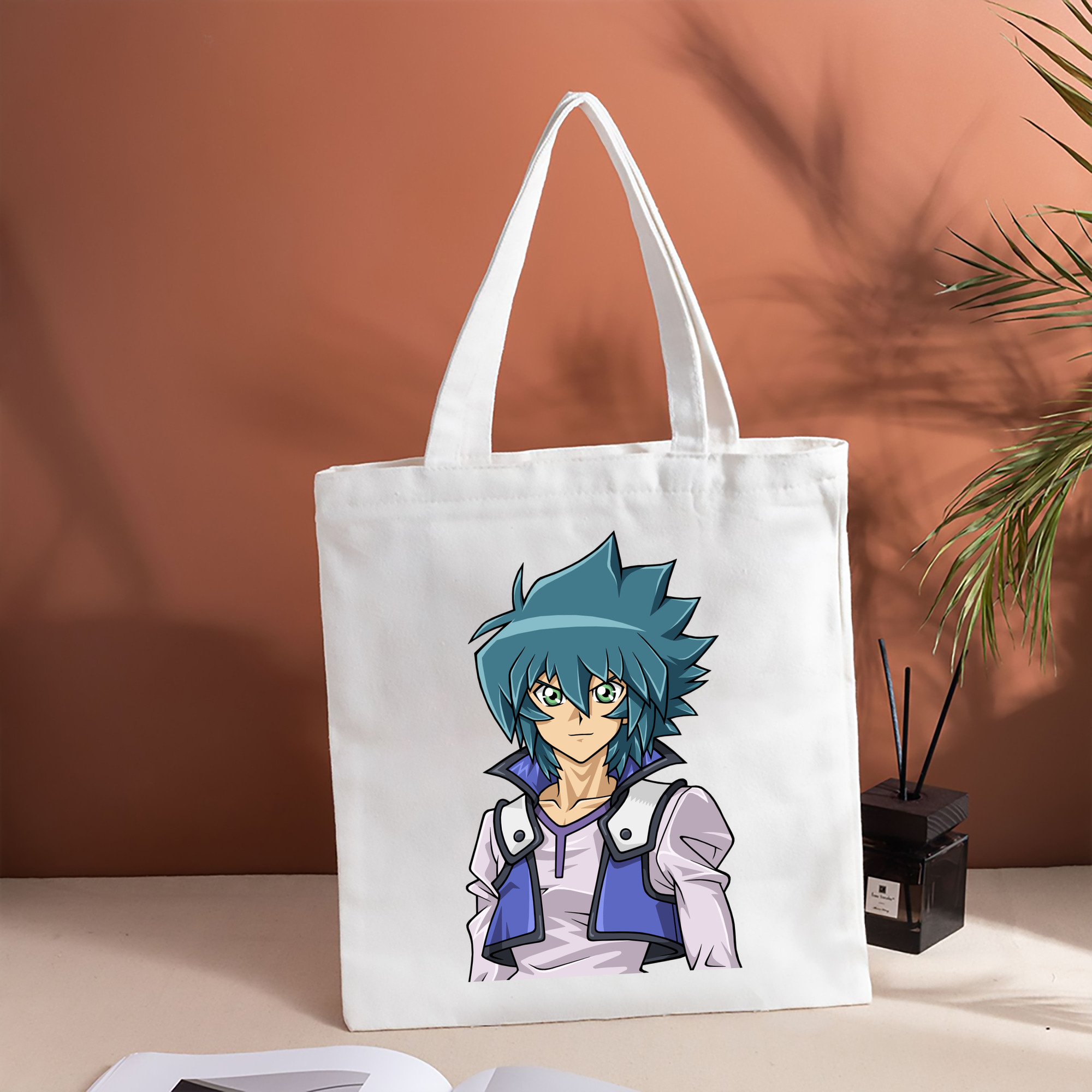 遊☆戯☆王 Yu-Gi-Oh! 縦型キャンバス生地手提げバッグ　トートバッグ
