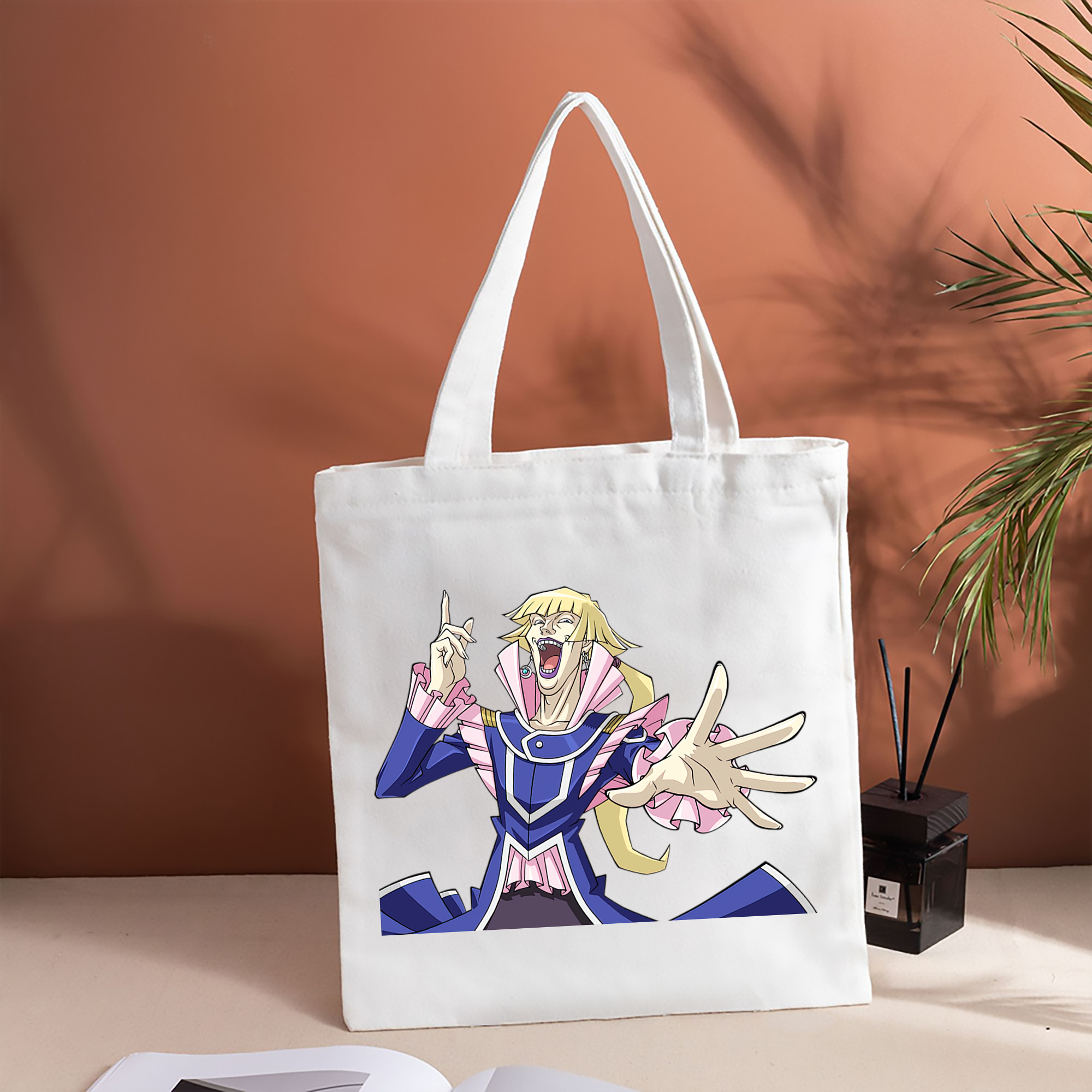 遊☆戯☆王 Yu-Gi-Oh! 縦型キャンバス生地手提げバッグ　トートバッグ