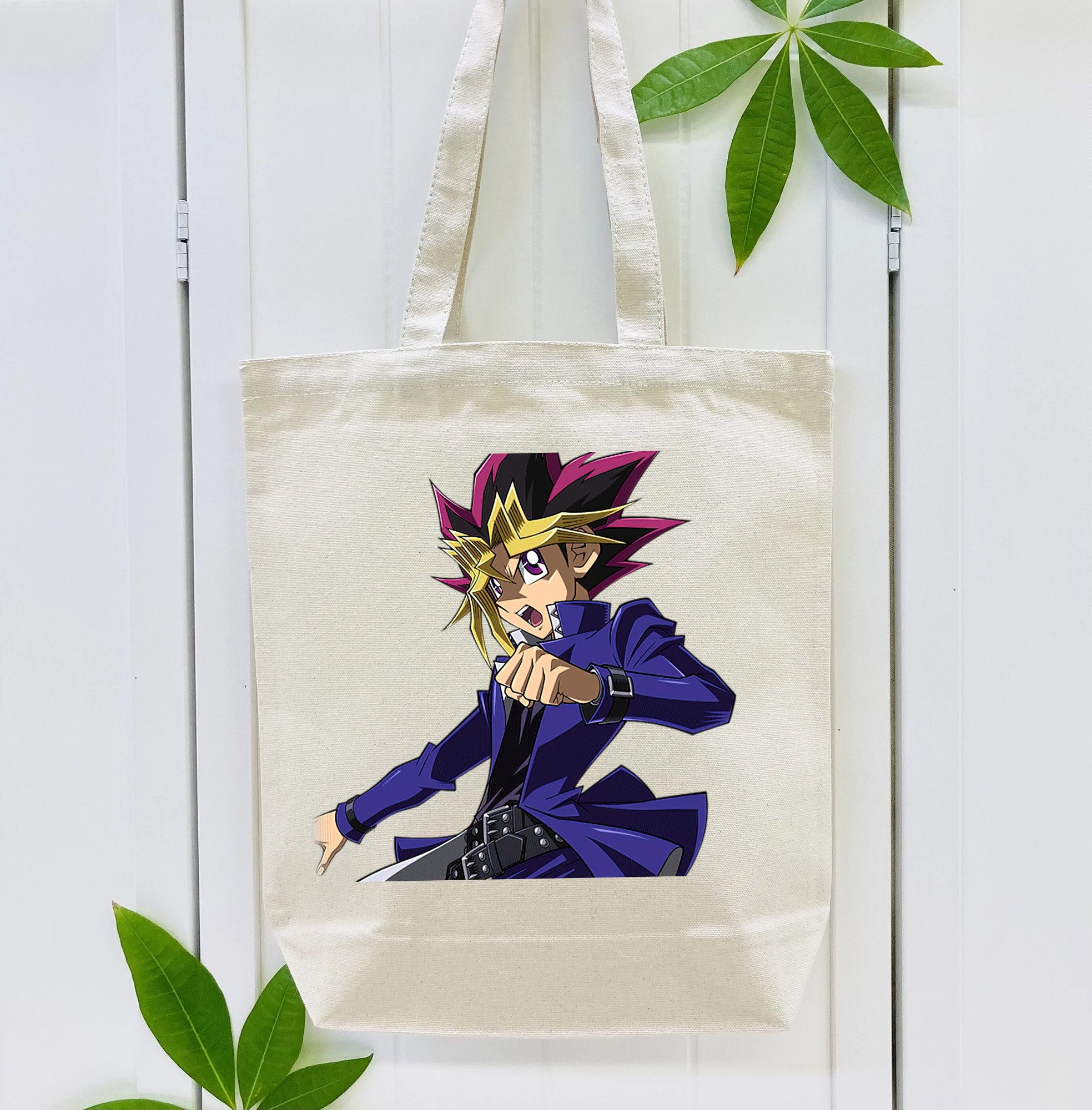 遊☆戯☆王 Yu-Gi-Oh! 縦型キャンバス生地手提げバッグ　トートバッグ