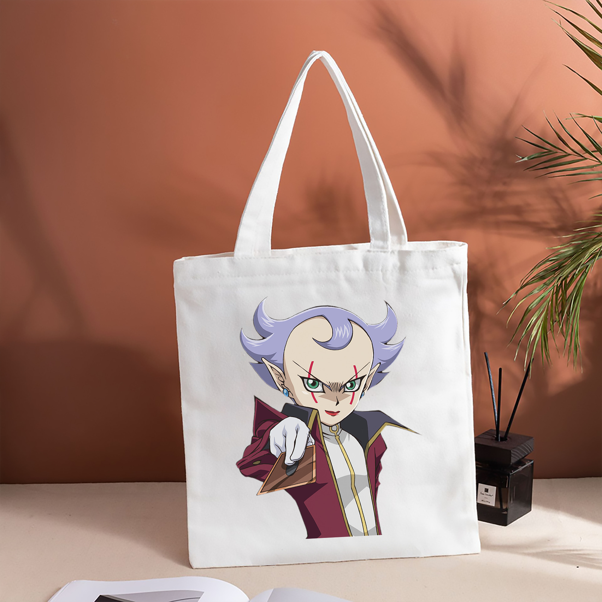 遊☆戯☆王 Yu-Gi-Oh! 縦型キャンバス生地手提げバッグ　トートバッグ