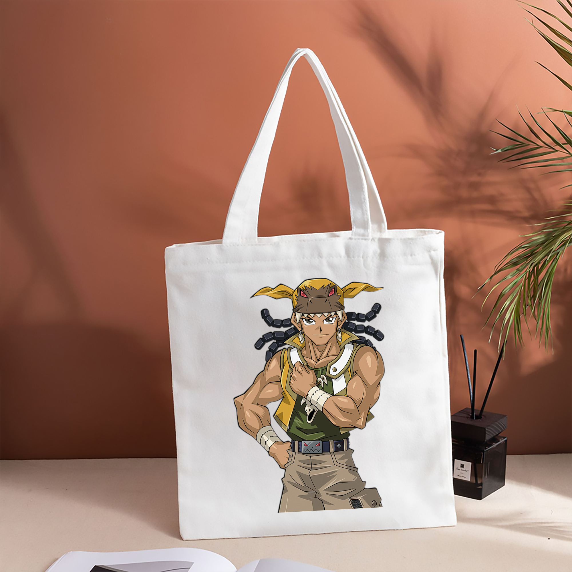 遊☆戯☆王 Yu-Gi-Oh! 縦型キャンバス生地手提げバッグ　トートバッグ