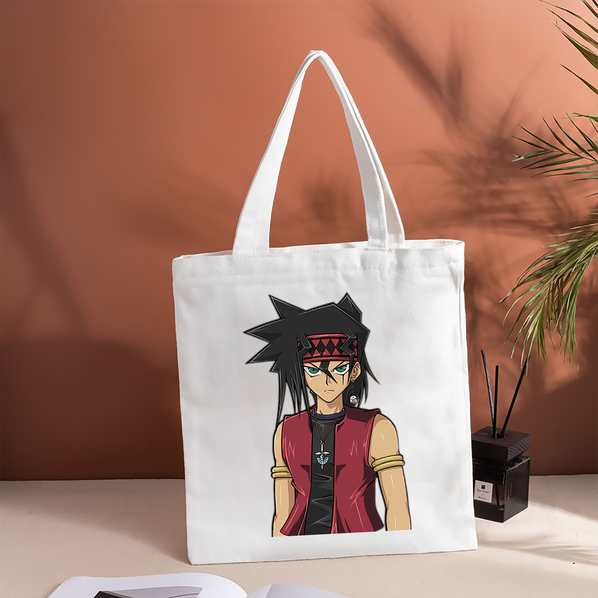 遊☆戯☆王 Yu-Gi-Oh! 縦型キャンバス生地手提げバッグ　トートバッグ