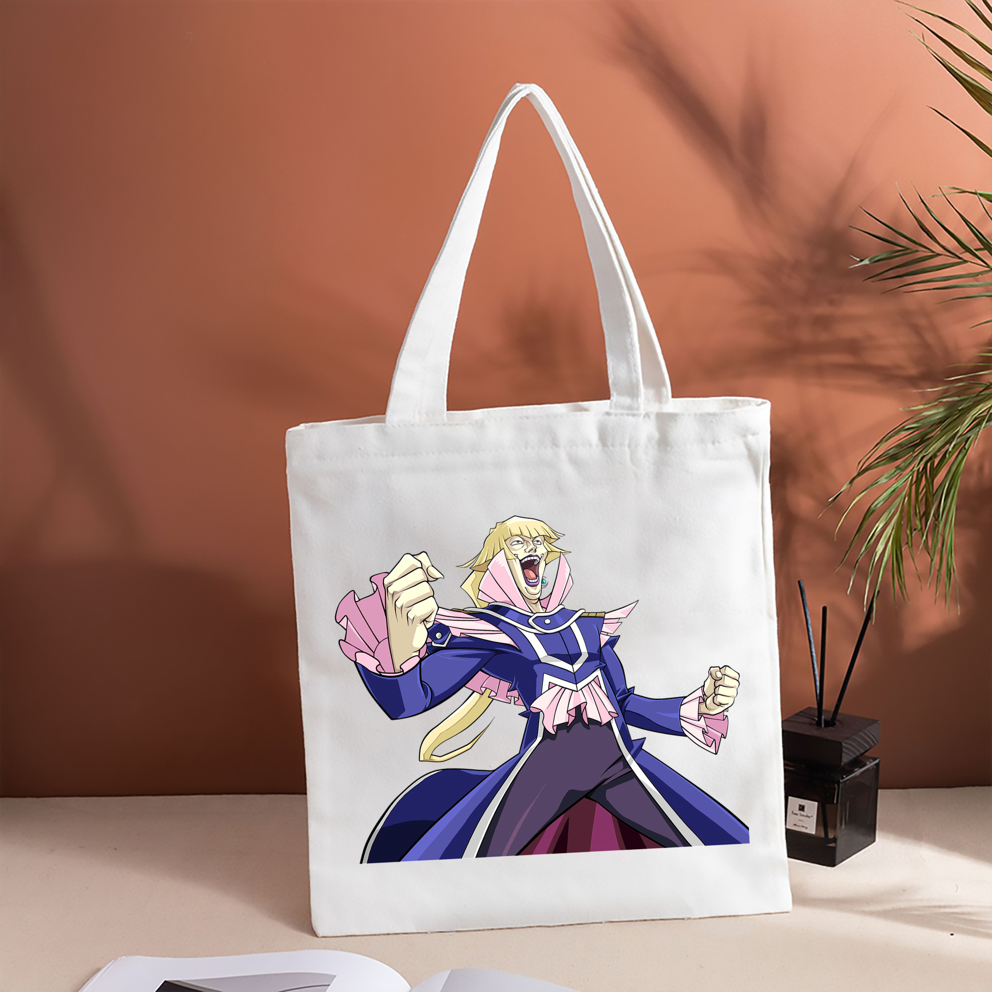 遊☆戯☆王 Yu-Gi-Oh! 縦型キャンバス生地手提げバッグ　トートバッグ