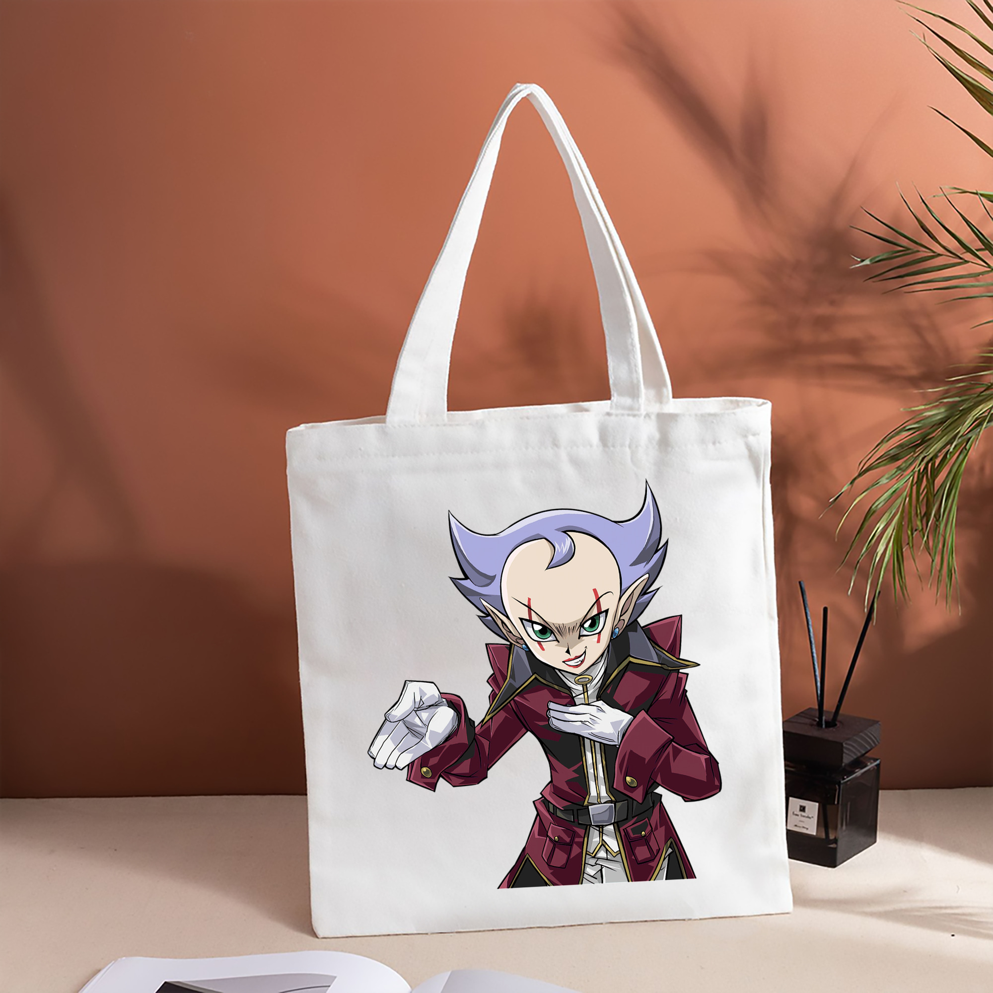 遊☆戯☆王 Yu-Gi-Oh! 縦型キャンバス生地手提げバッグ　トートバッグ