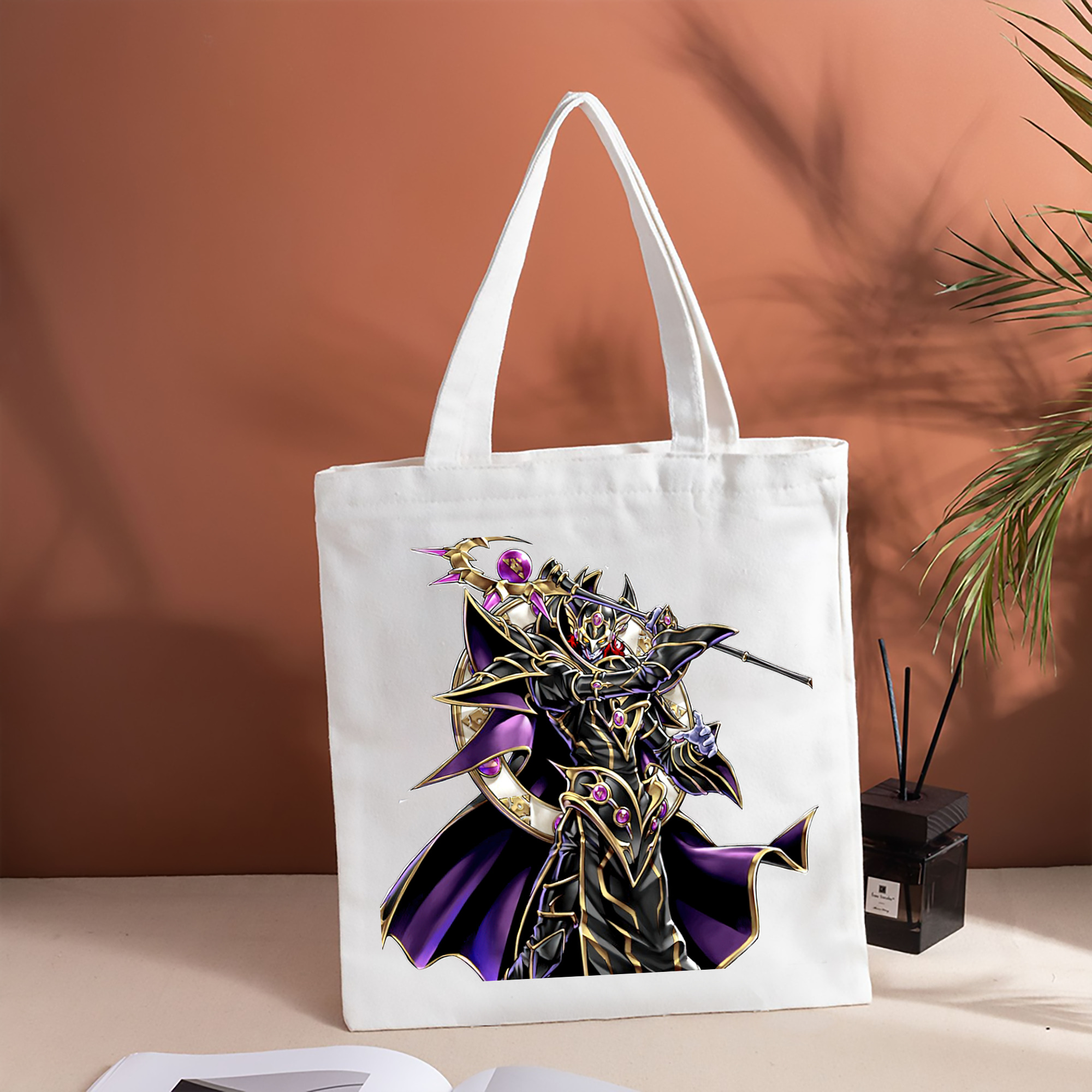 遊☆戯☆王 Yu-Gi-Oh! 縦型キャンバス生地手提げバッグ　トートバッグ