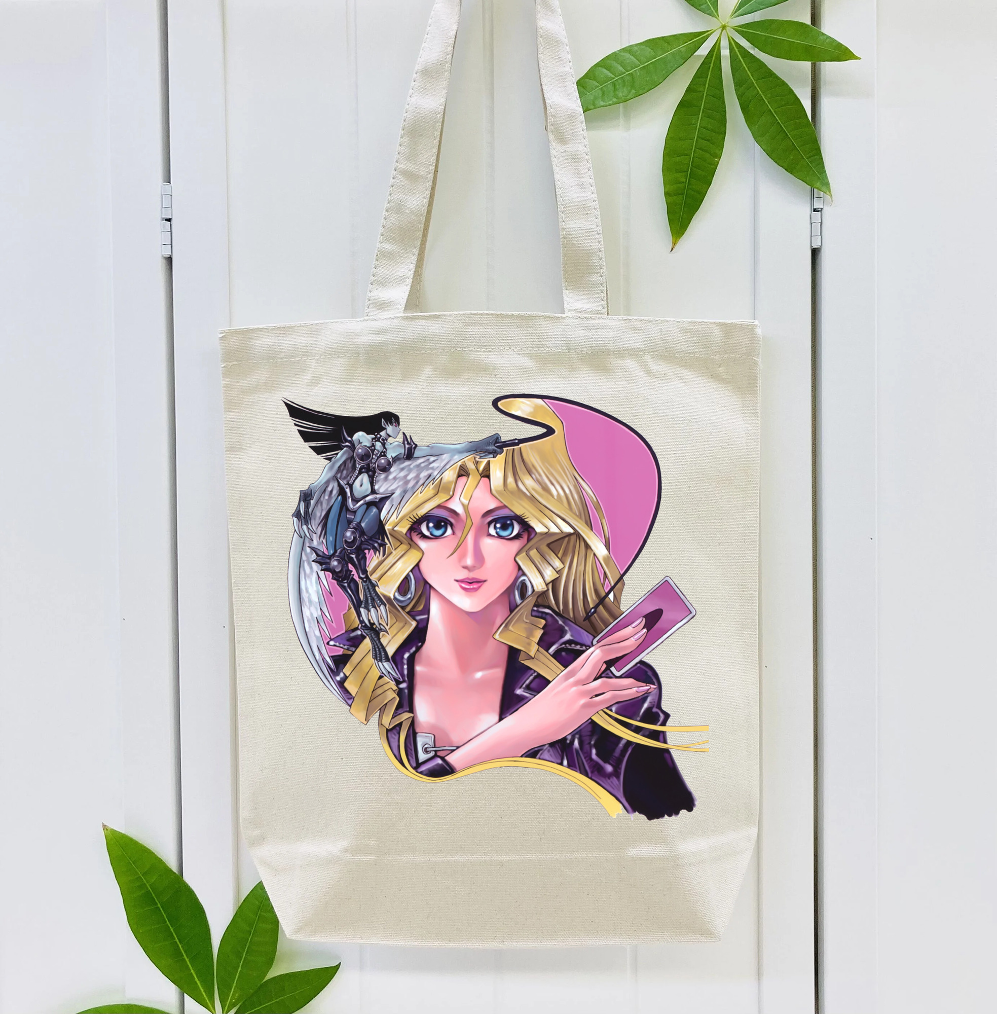 遊☆戯☆王 Yu-Gi-Oh! 縦型キャンバス生地手提げバッグ　トートバッグ