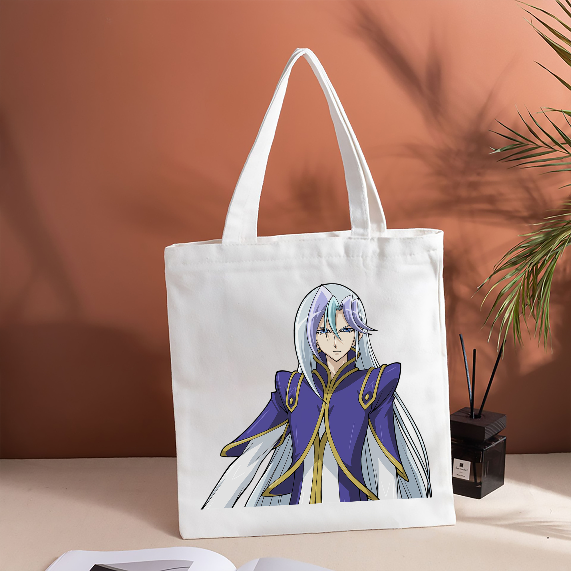 遊☆戯☆王 Yu-Gi-Oh! 縦型キャンバス生地手提げバッグ　トートバッグ