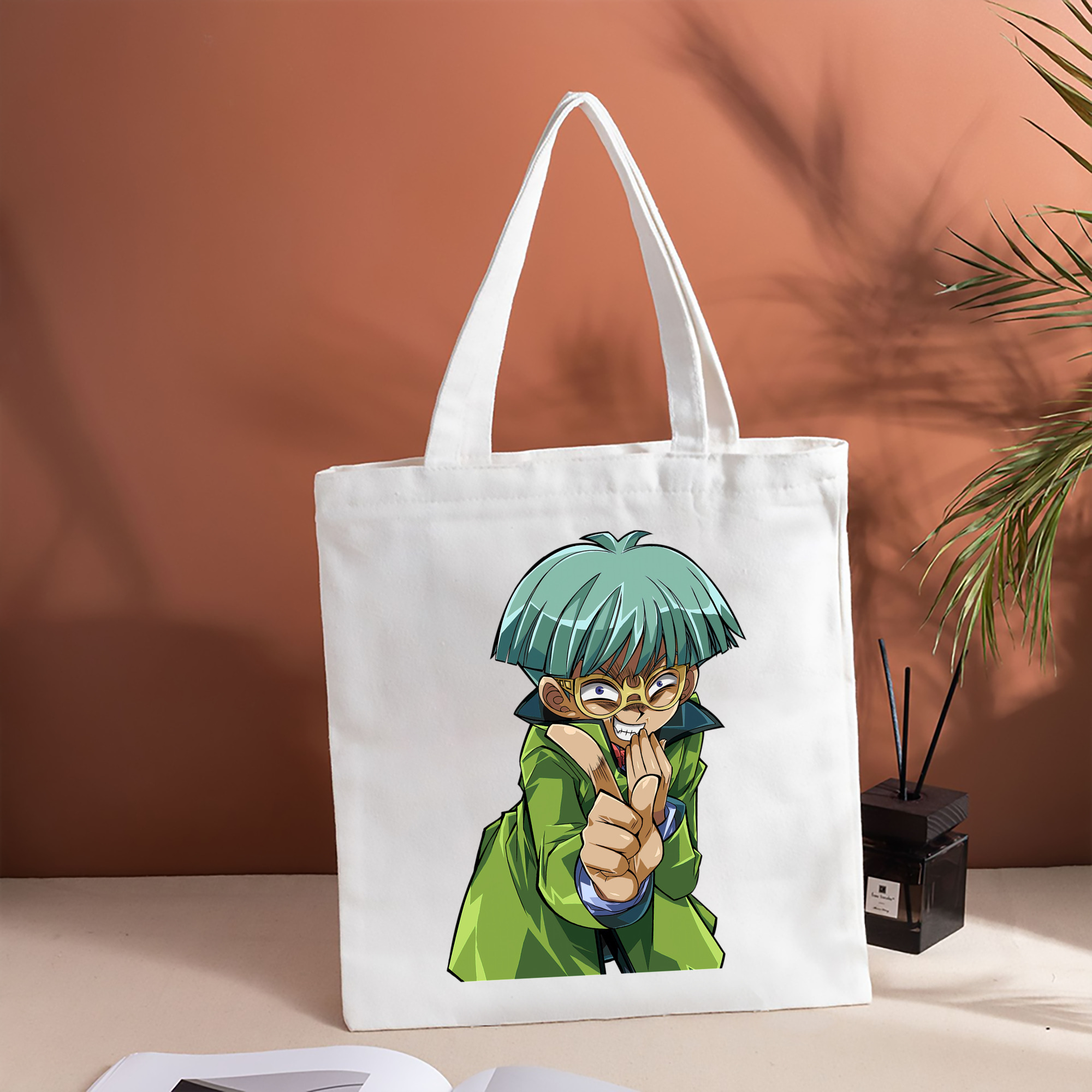 遊☆戯☆王 Yu-Gi-Oh! 縦型キャンバス生地手提げバッグ　トートバッグ