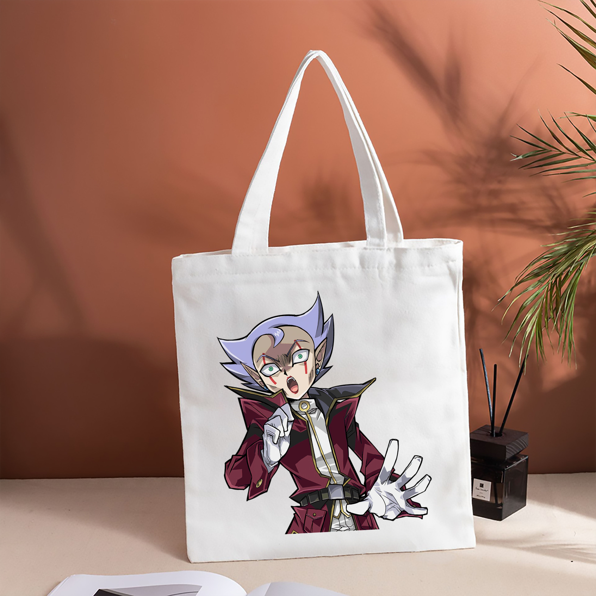 遊☆戯☆王 Yu-Gi-Oh! 縦型キャンバス生地手提げバッグ　トートバッグ