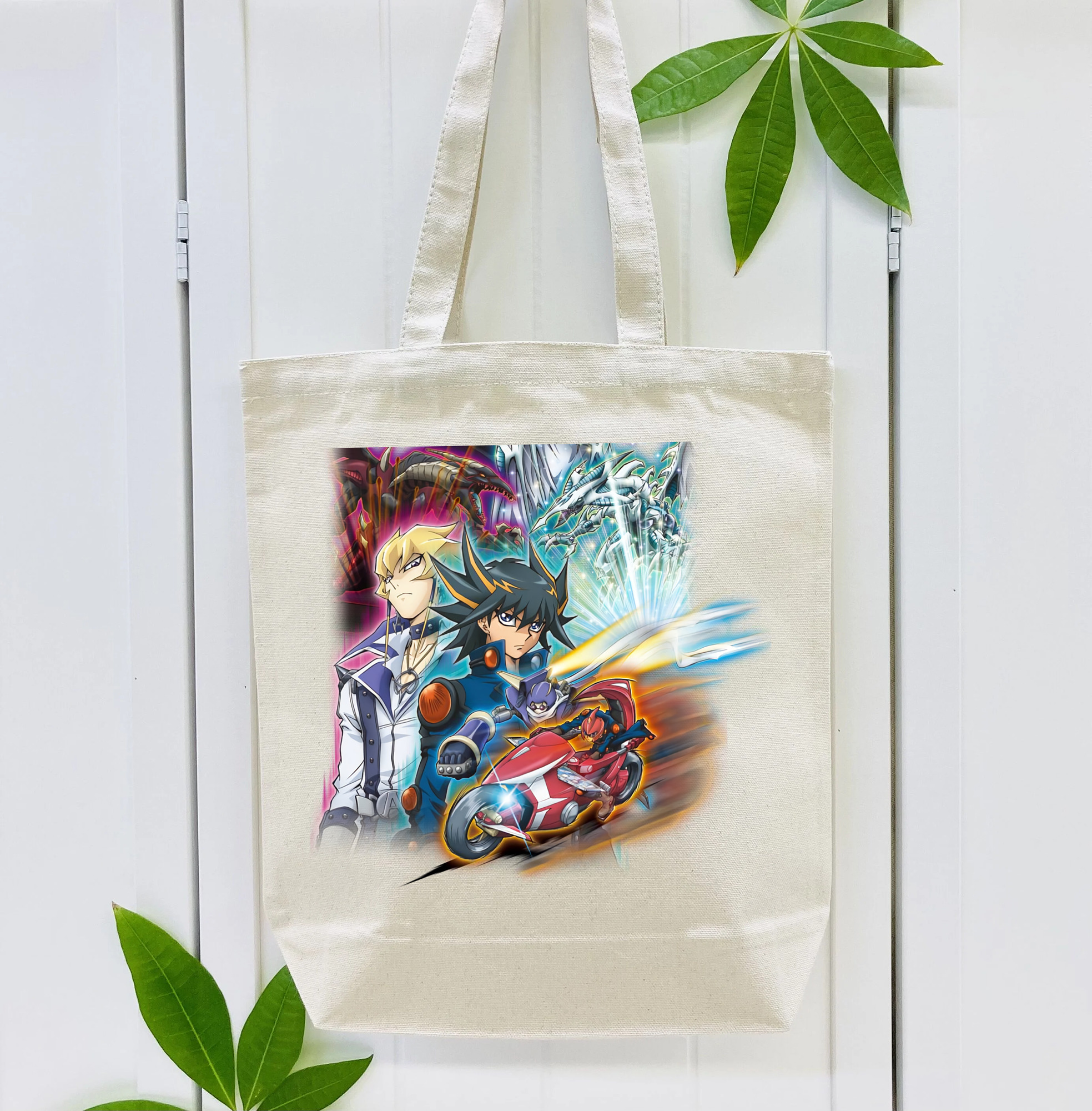 遊☆戯☆王 Yu-Gi-Oh! 縦型キャンバス生地手提げバッグ　トートバッグ