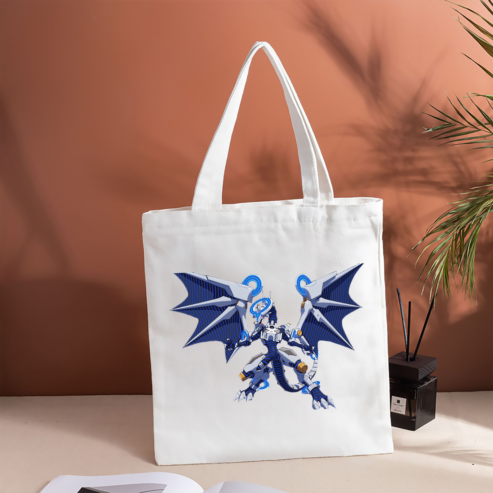 遊☆戯☆王 Yu-Gi-Oh! 縦型キャンバス生地手提げバッグ　トートバッグ