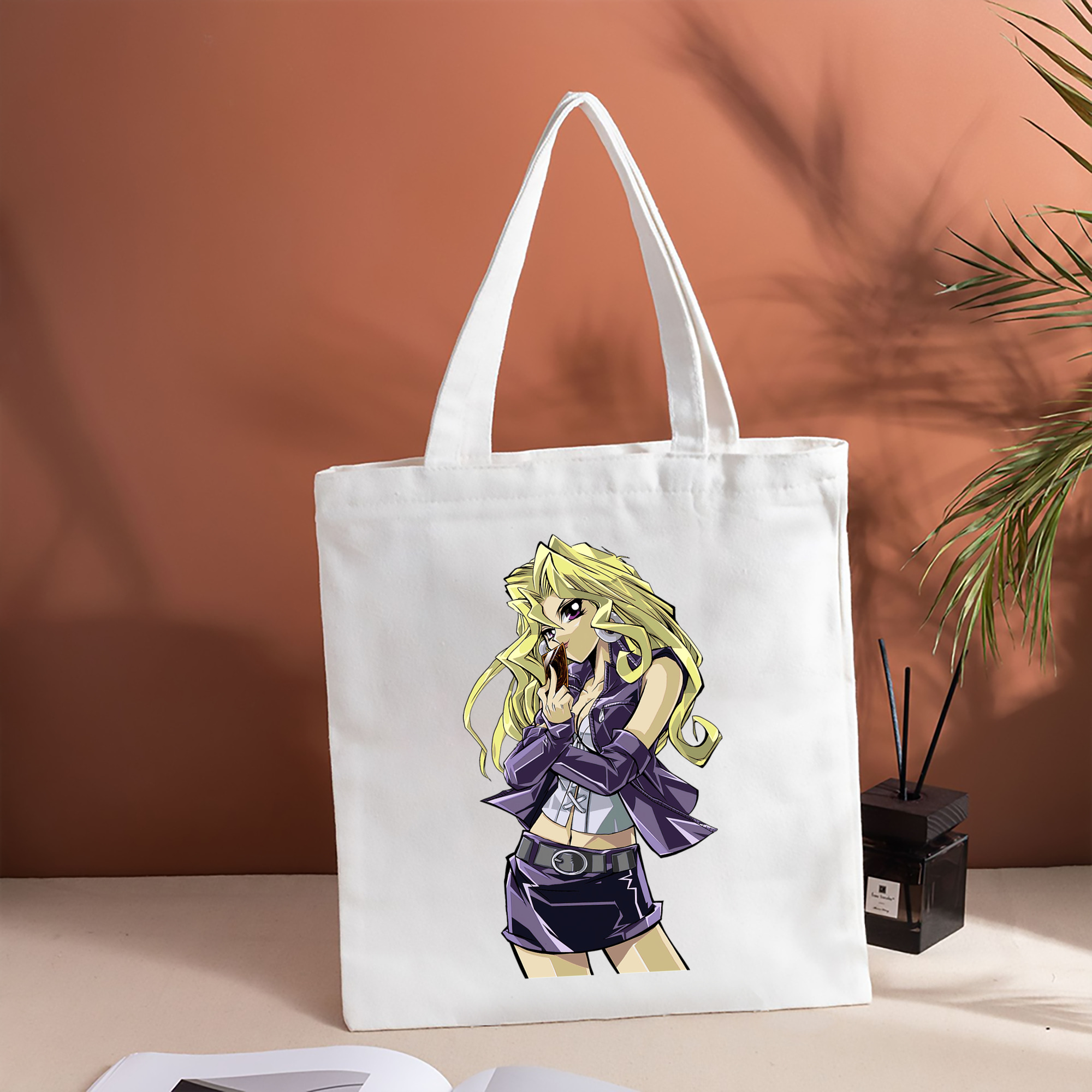 遊☆戯☆王 Yu-Gi-Oh! 縦型キャンバス生地手提げバッグ　トートバッグ