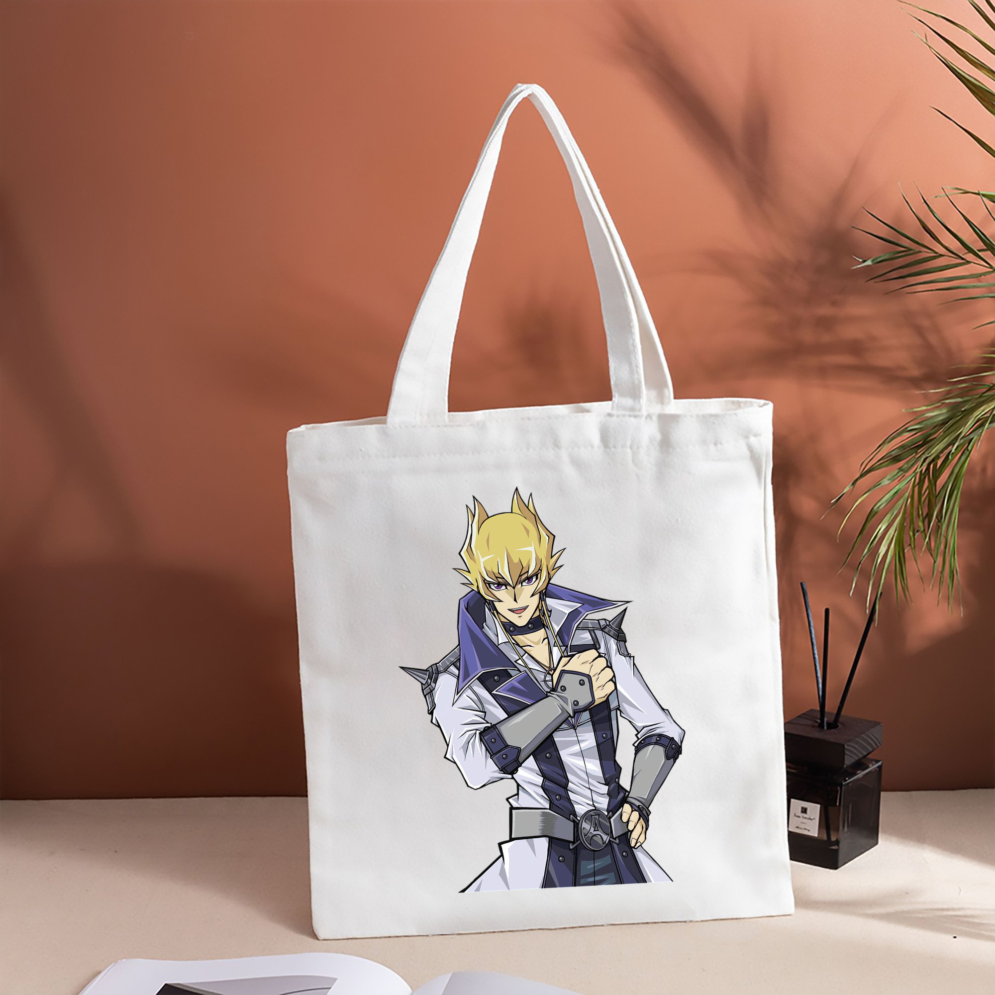遊☆戯☆王 Yu-Gi-Oh! 縦型キャンバス生地手提げバッグ　トートバッグ