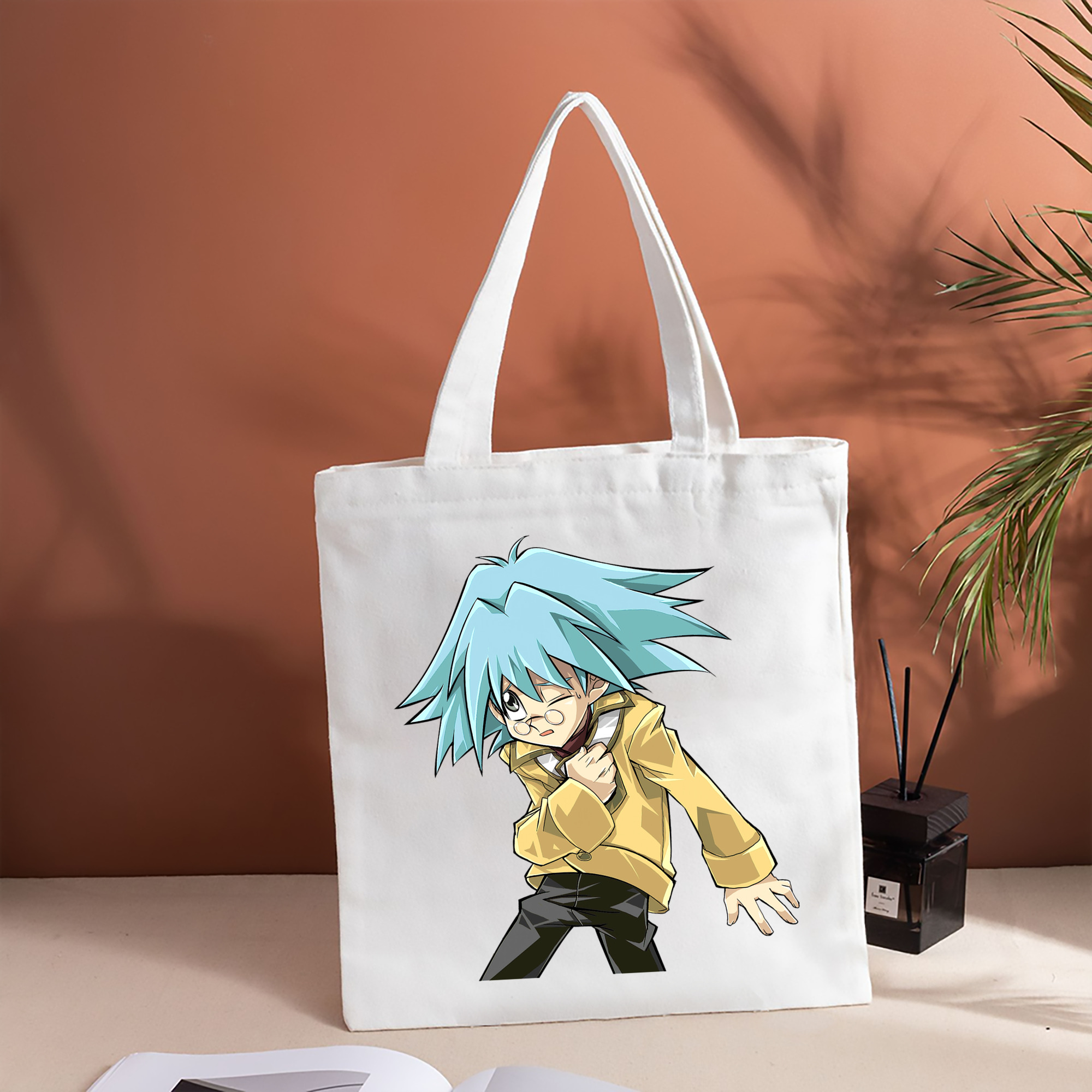 遊☆戯☆王 Yu-Gi-Oh! 縦型キャンバス生地手提げバッグ　トートバッグ