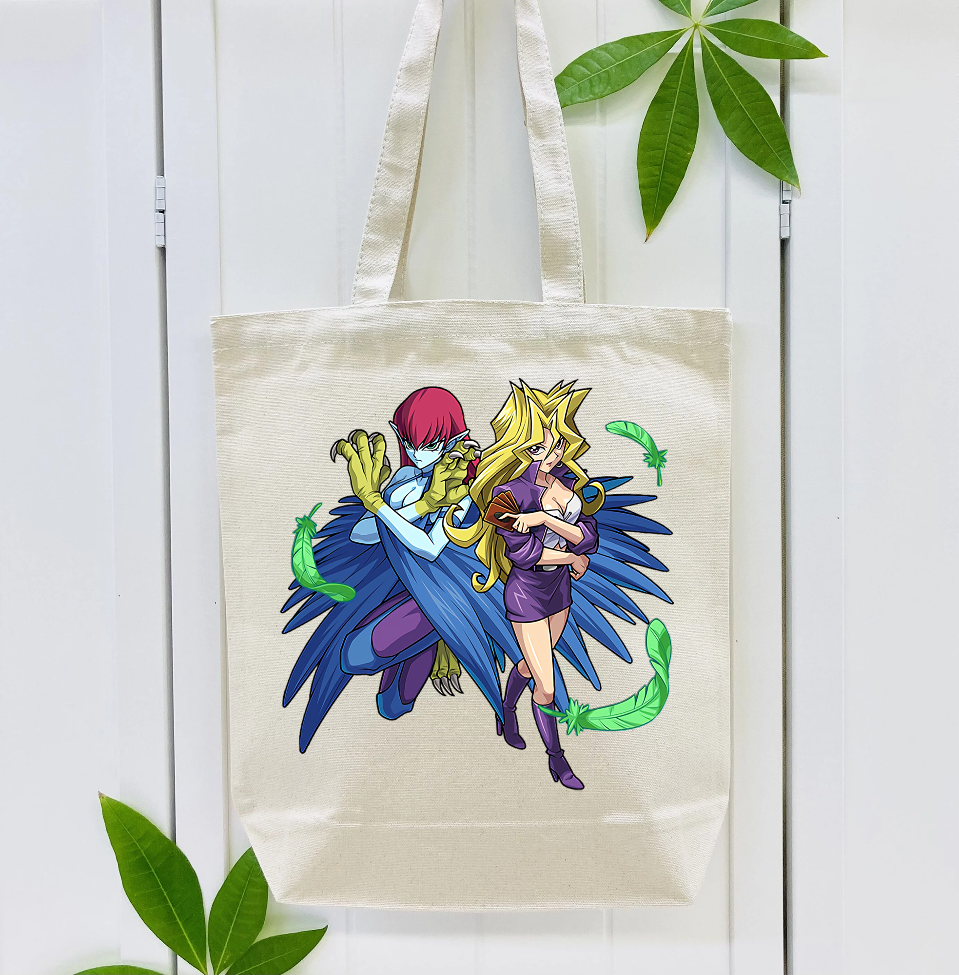 遊☆戯☆王 Yu-Gi-Oh! 縦型キャンバス生地手提げバッグ　トートバッグ