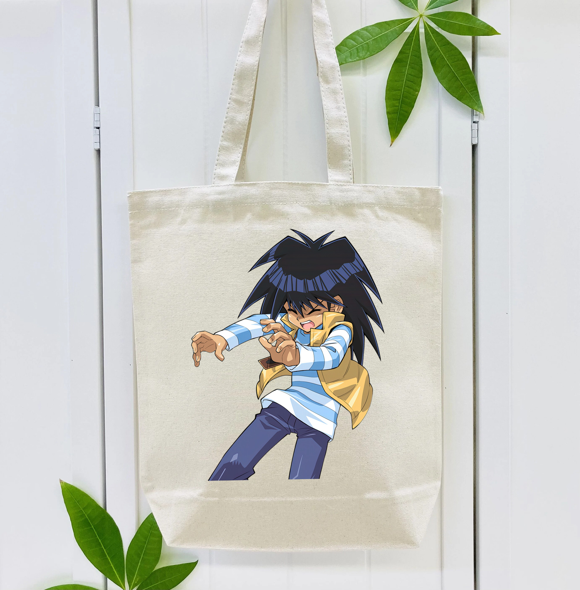 遊☆戯☆王 Yu-Gi-Oh! 縦型キャンバス生地手提げバッグ　トートバッグ