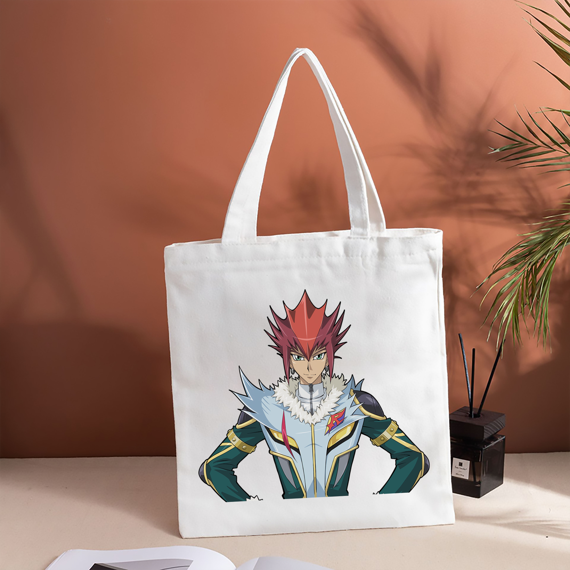 遊☆戯☆王 Yu-Gi-Oh! 縦型キャンバス生地手提げバッグ　トートバッグ