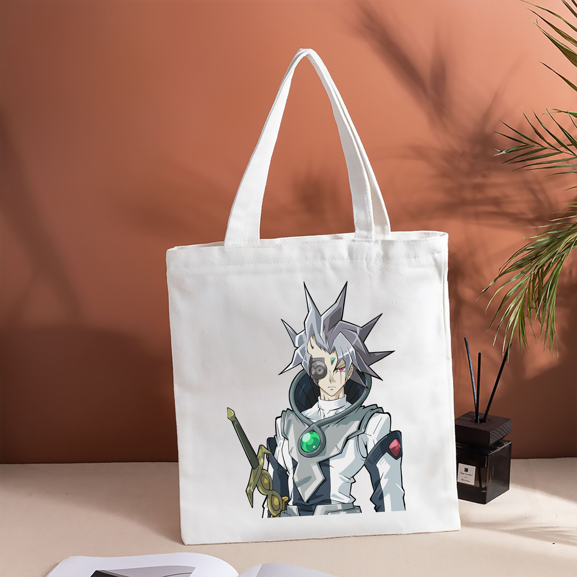 遊☆戯☆王 Yu-Gi-Oh! 縦型キャンバス生地手提げバッグ　トートバッグ