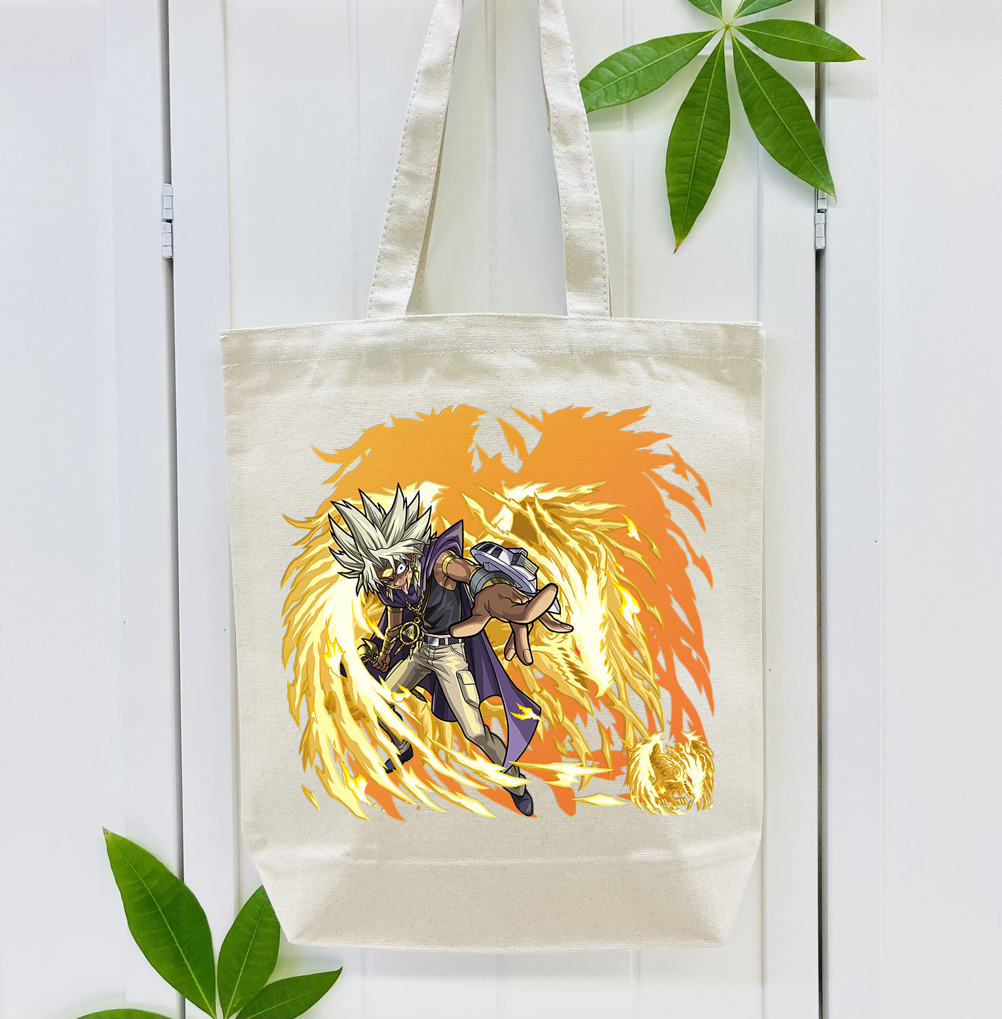 遊☆戯☆王 Yu-Gi-Oh! 縦型キャンバス生地手提げバッグ　トートバッグ