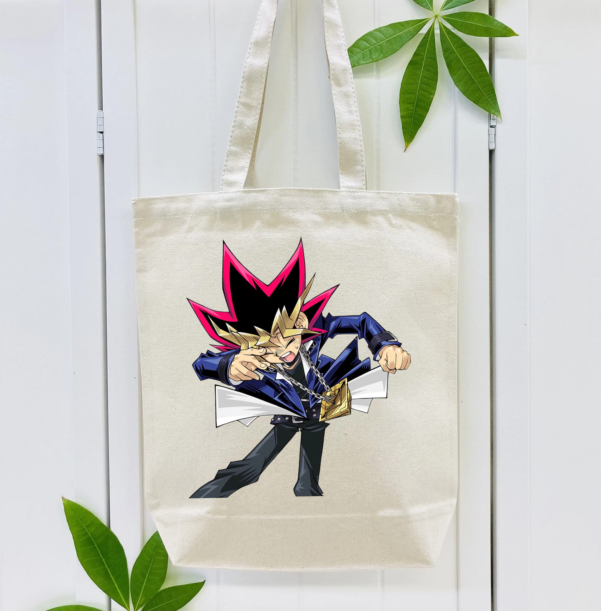 遊☆戯☆王 Yu-Gi-Oh! 縦型キャンバス生地手提げバッグ　トートバッグ