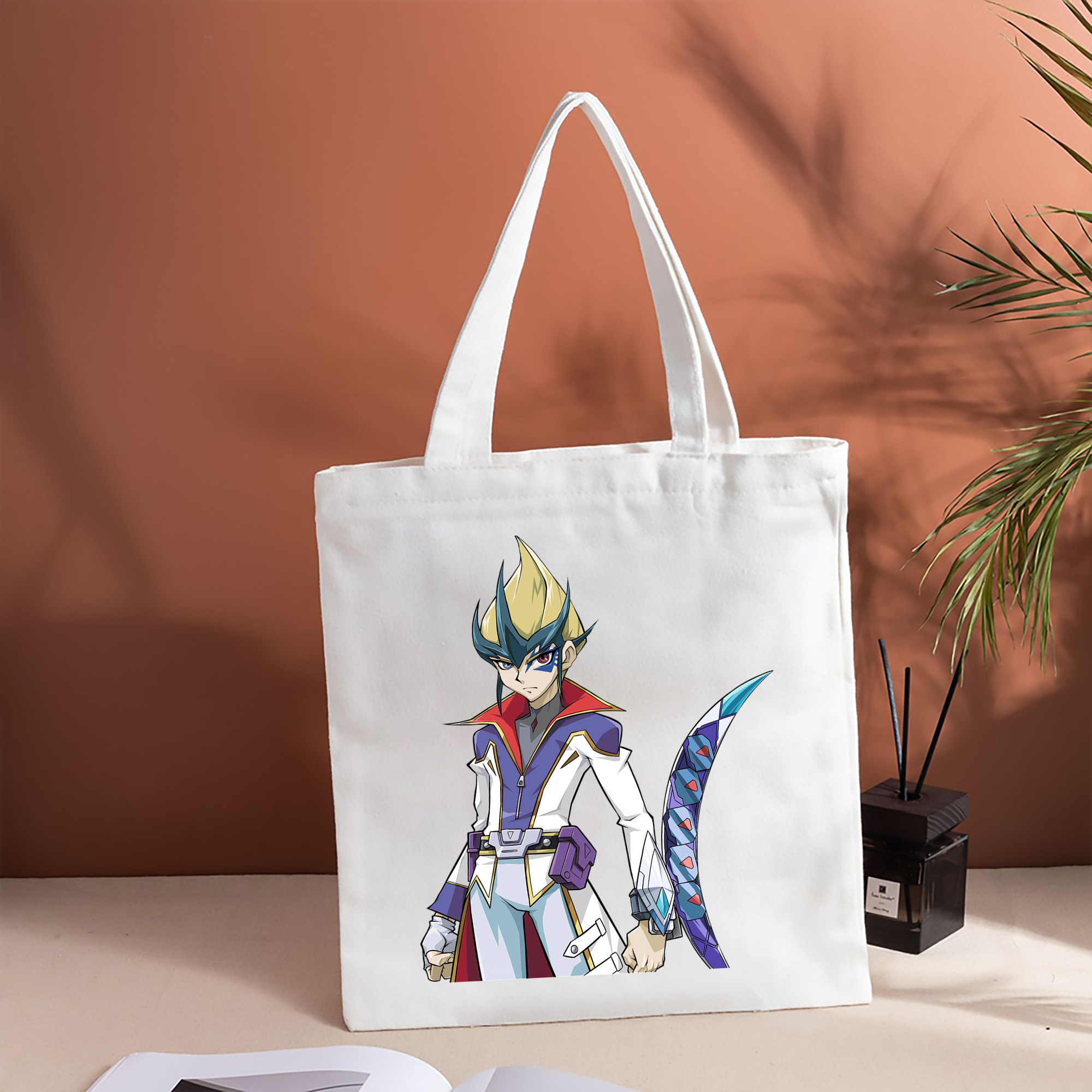 遊☆戯☆王 Yu-Gi-Oh! 縦型キャンバス生地手提げバッグ　トートバッグ