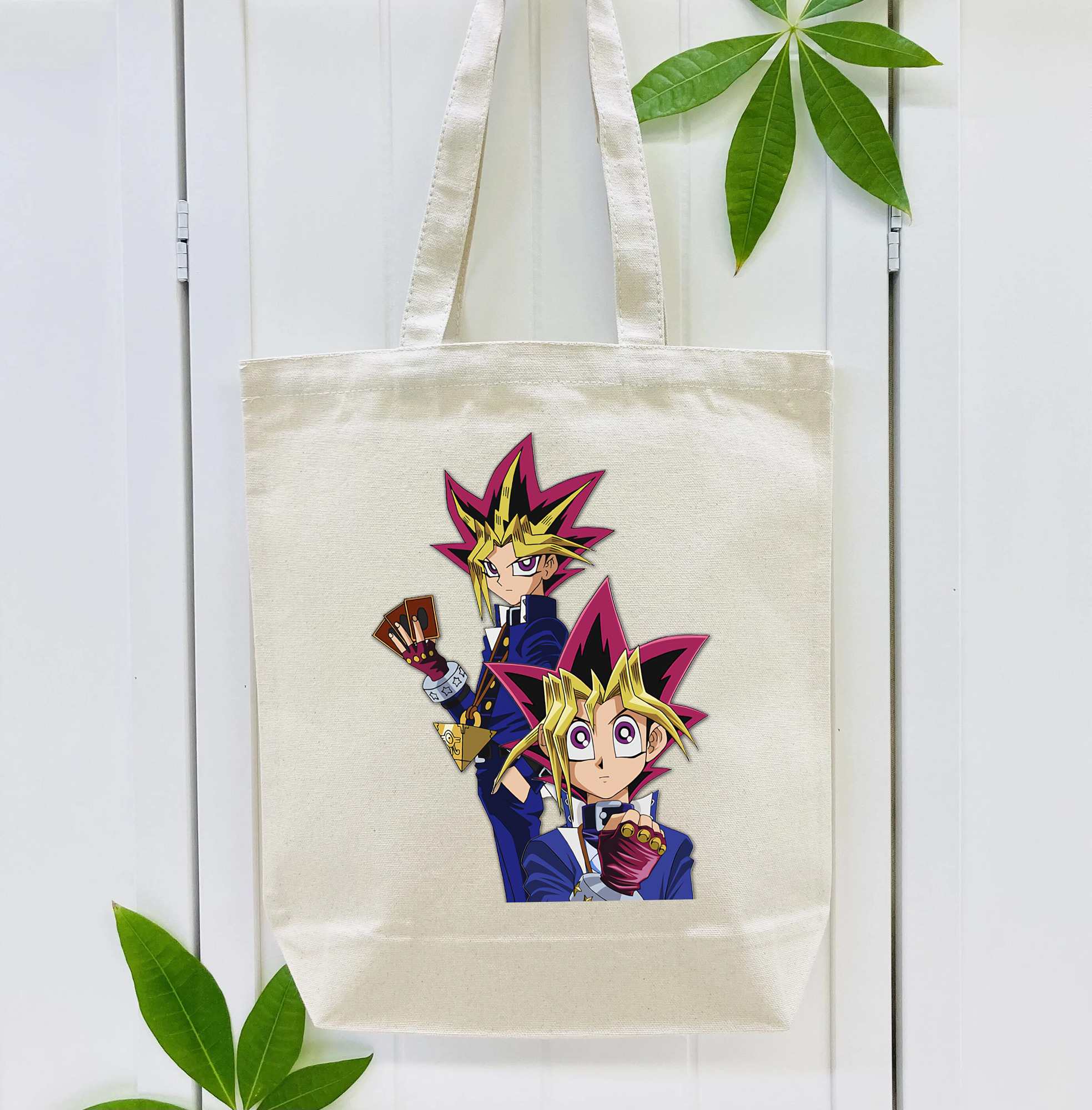遊☆戯☆王 Yu-Gi-Oh! 縦型キャンバス生地手提げバッグ　トートバッグ